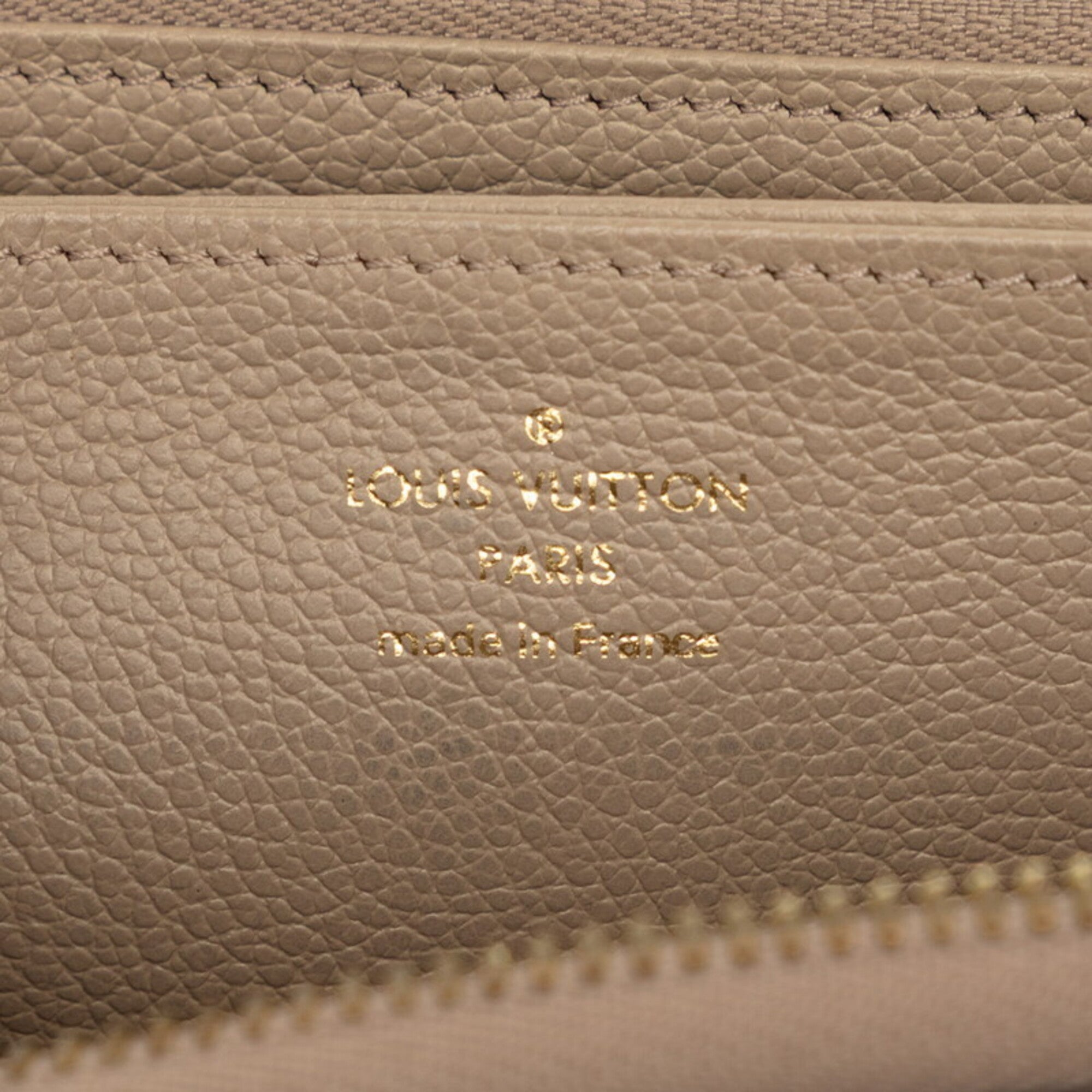 Louis Vuitton Monogram Empreinte Beige Tourterelle Leather Long Wallet (Bi-Fold) (Pre-Owned)