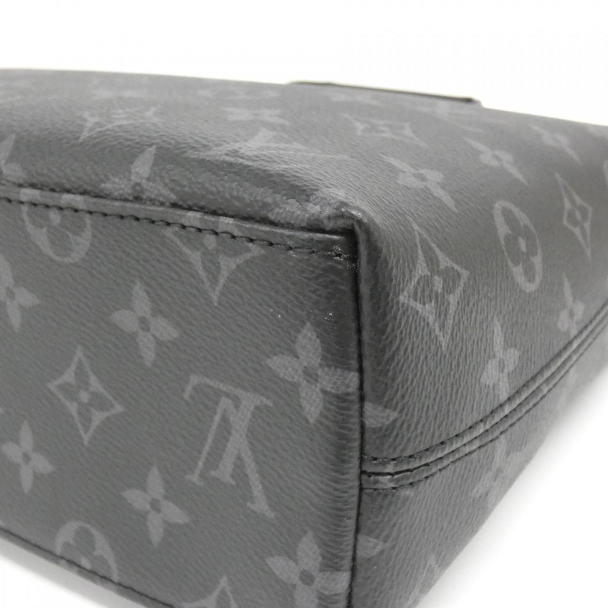 Louis Vuitton Black Coated Canvas Briefcase Handbag (Pre-Owned)