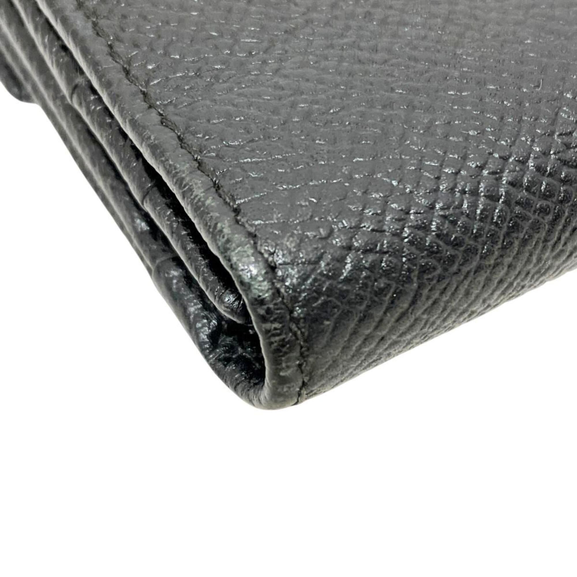 Bvlgari Black Leather Long Wallet (Bi-Fold) (Pre-Owned)