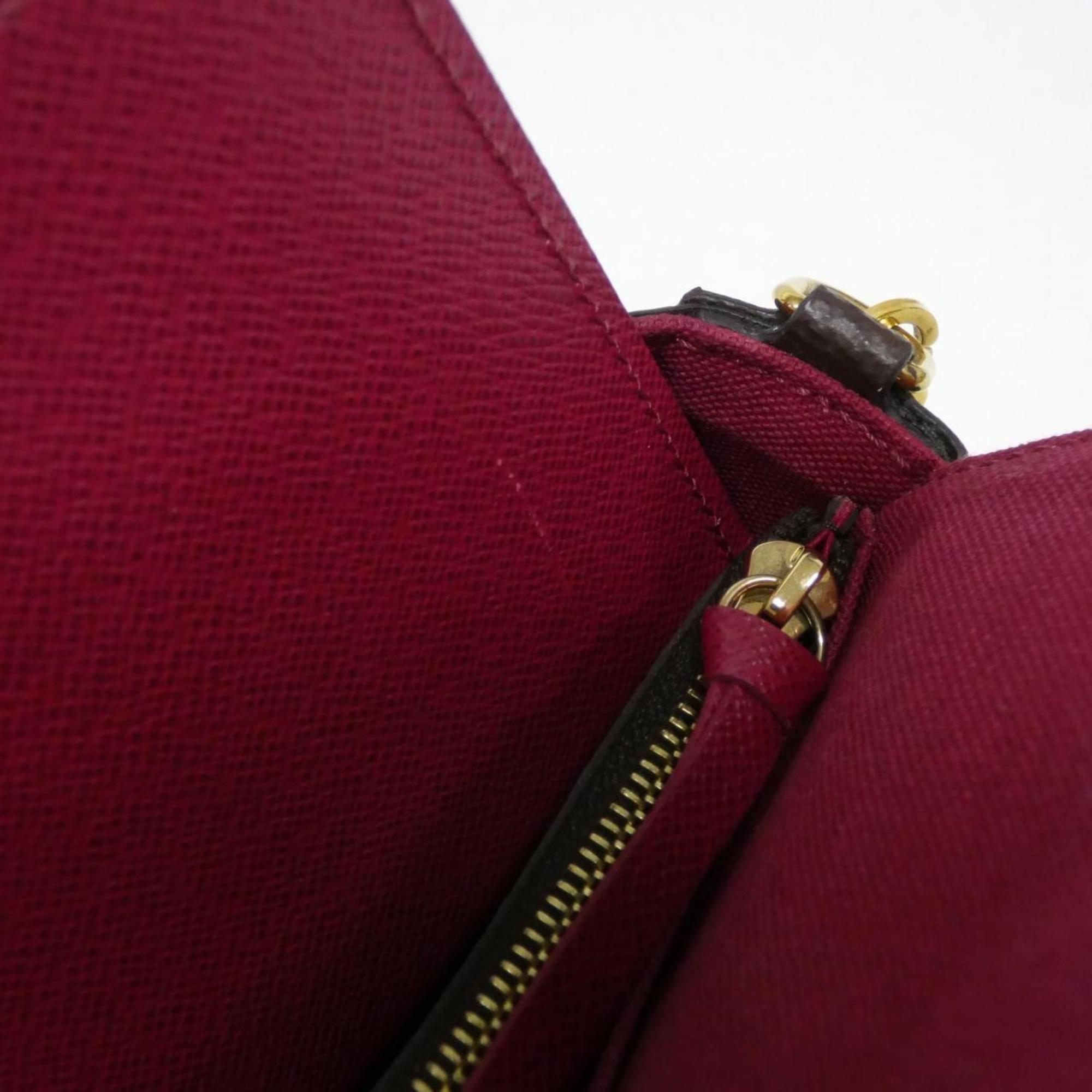 Louis Vuitton Monogram Marron Coated Canvas Pochette Shoulder Bag (Pre-Owned)
