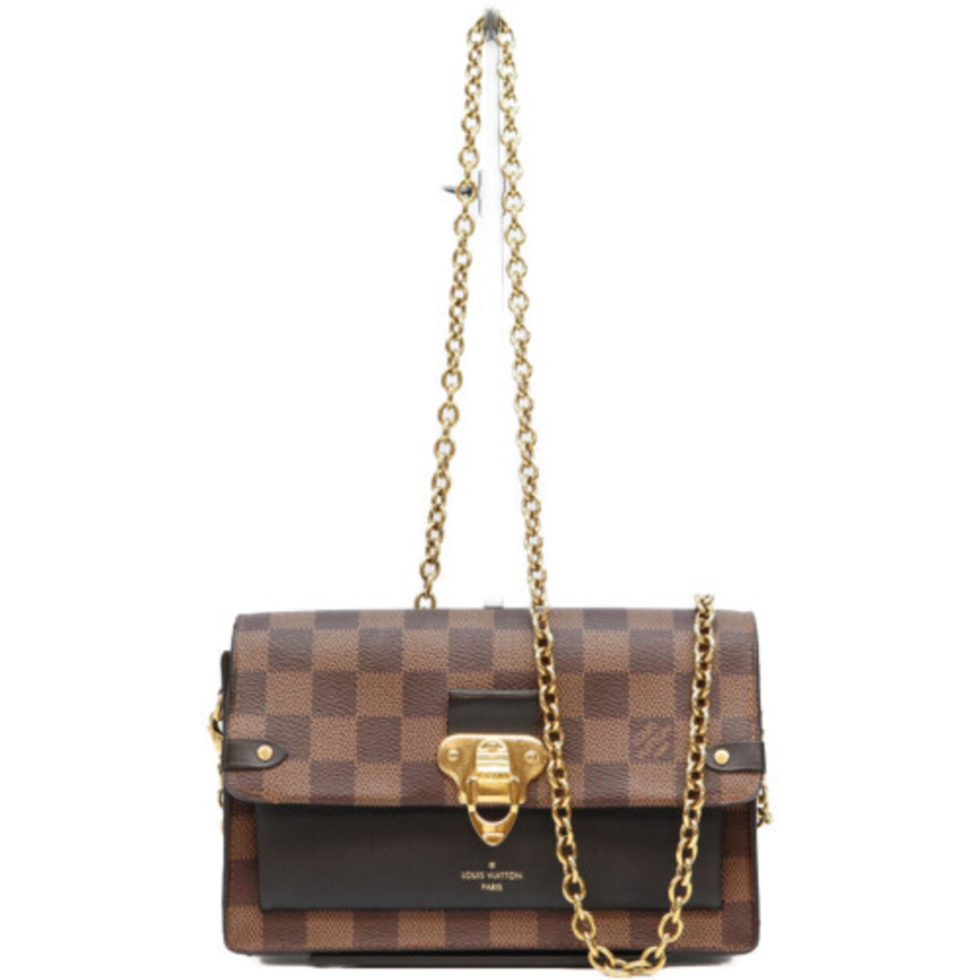 Louis Vuitton Black Brown Damier Canvas Shoulder Bag (Pre-Owned)