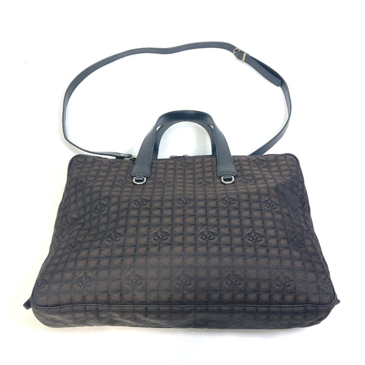 Chanel Brown Cloth Briefcase (Pre-Owned)