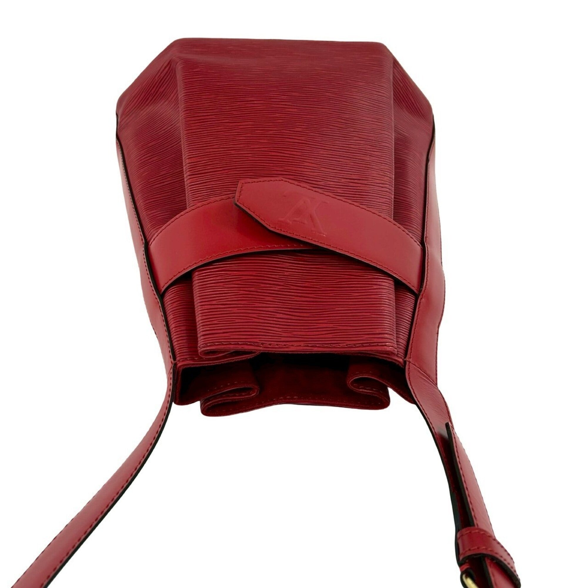 Louis Vuitton Red Color Leather Shoulder Bag (Pre-Owned)