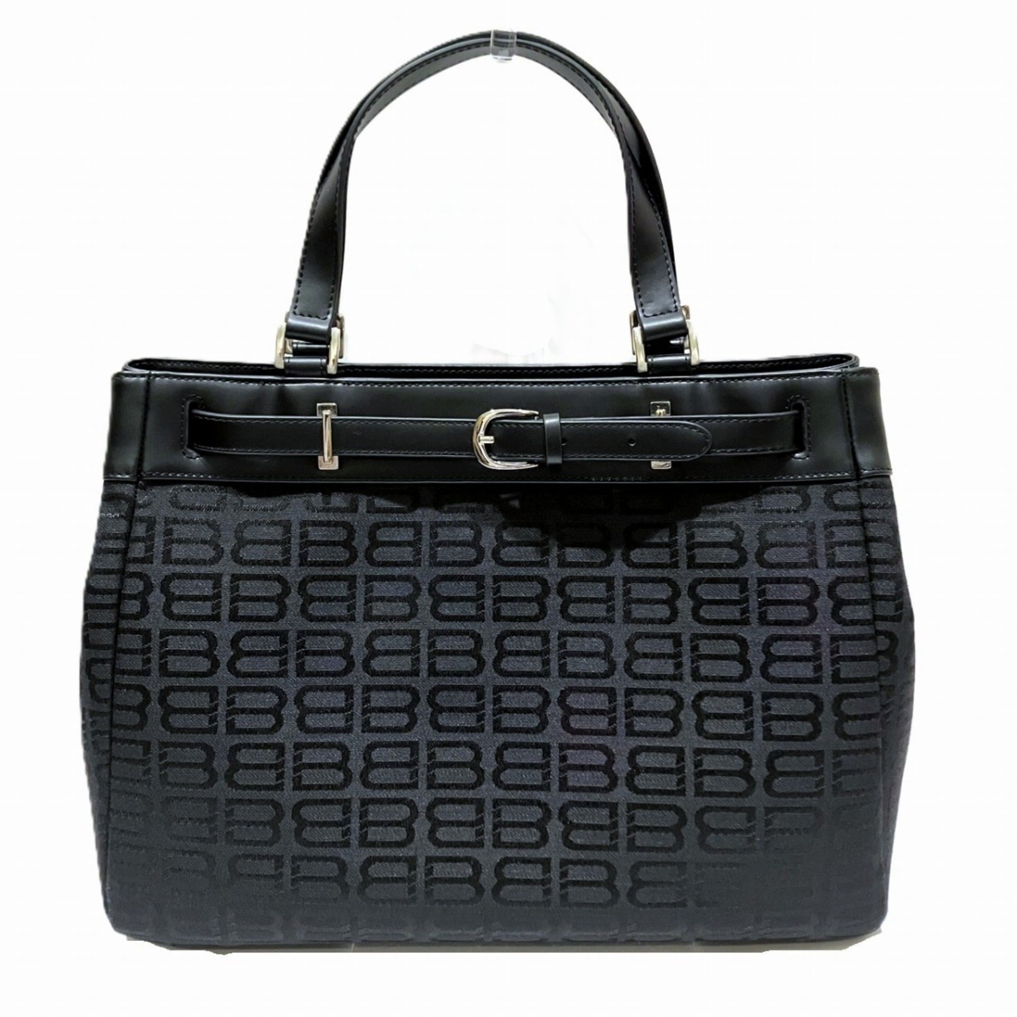 Balenciaga Black Canvas Leather Tote Bag (Pre-Owned)