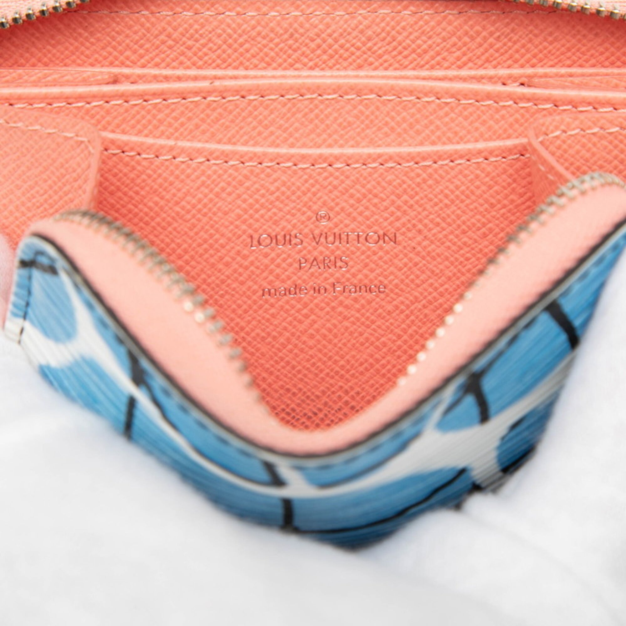 Louis Vuitton Epi Blue Pink Leather Coin Purse/Coin Case (Pre-Owned)