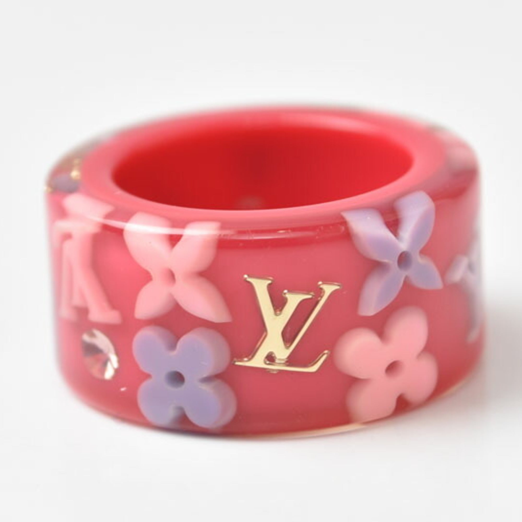 Louis Vuitton Pink Plastic Band Ring (Pre-Owned)