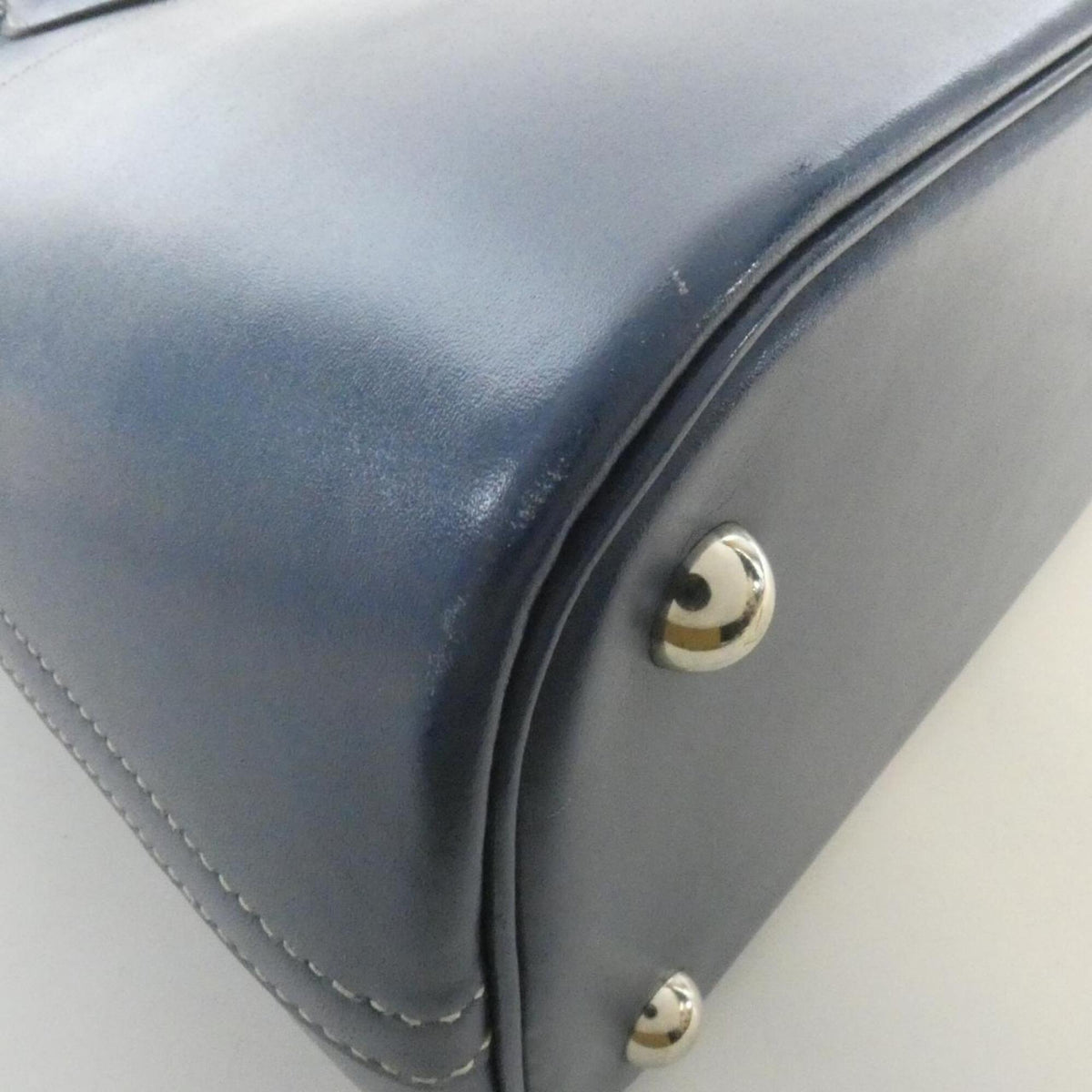 Hermes Blue Box Calf Leather Handbag (Pre-Owned)