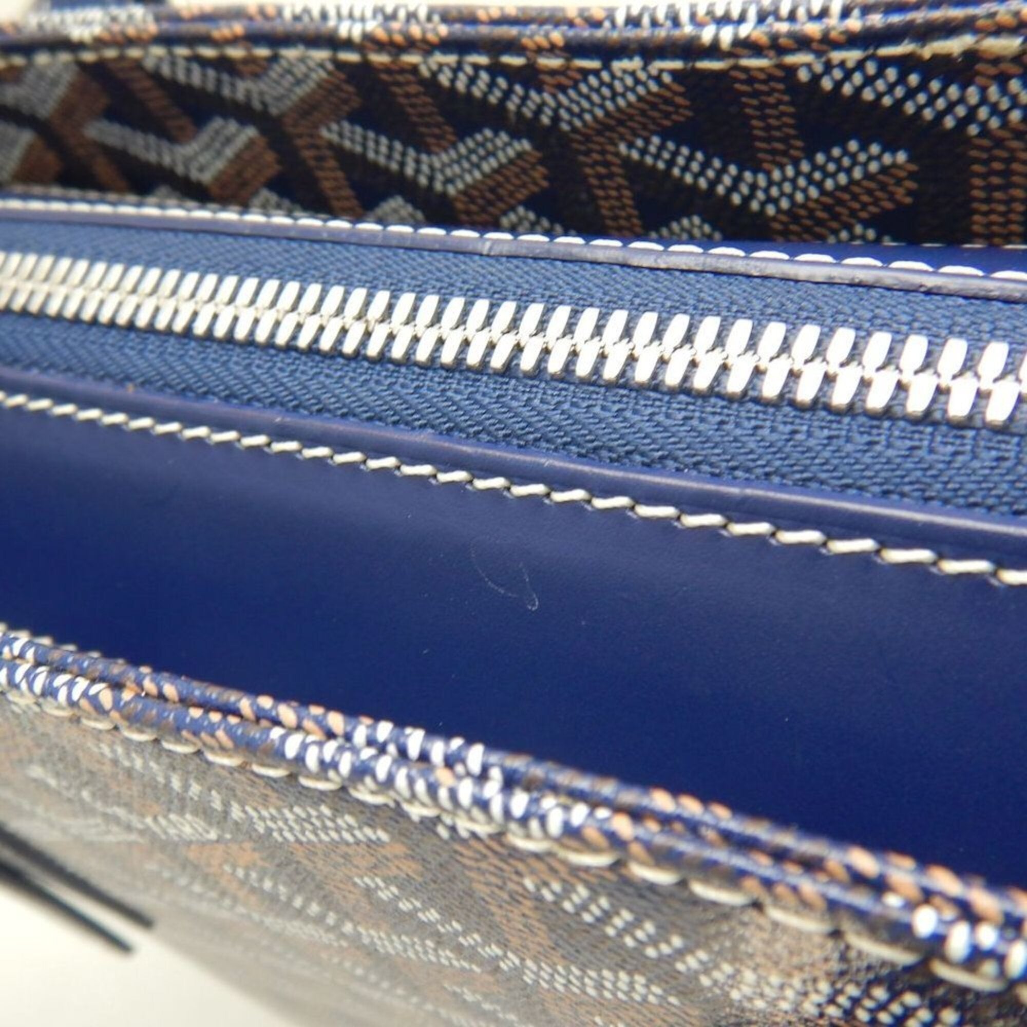Goyard Navy Coated Canvas Tote Bag (Pre-Owned)