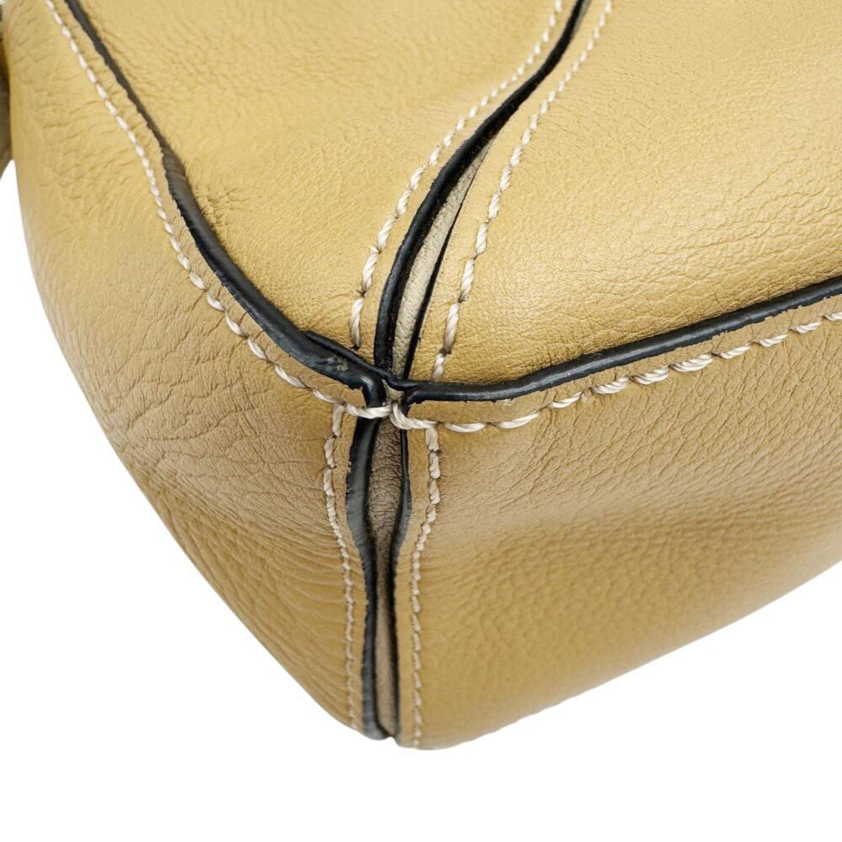 Loewe Beige Leather Handbag Shoulder Bag (Pre-Owned)