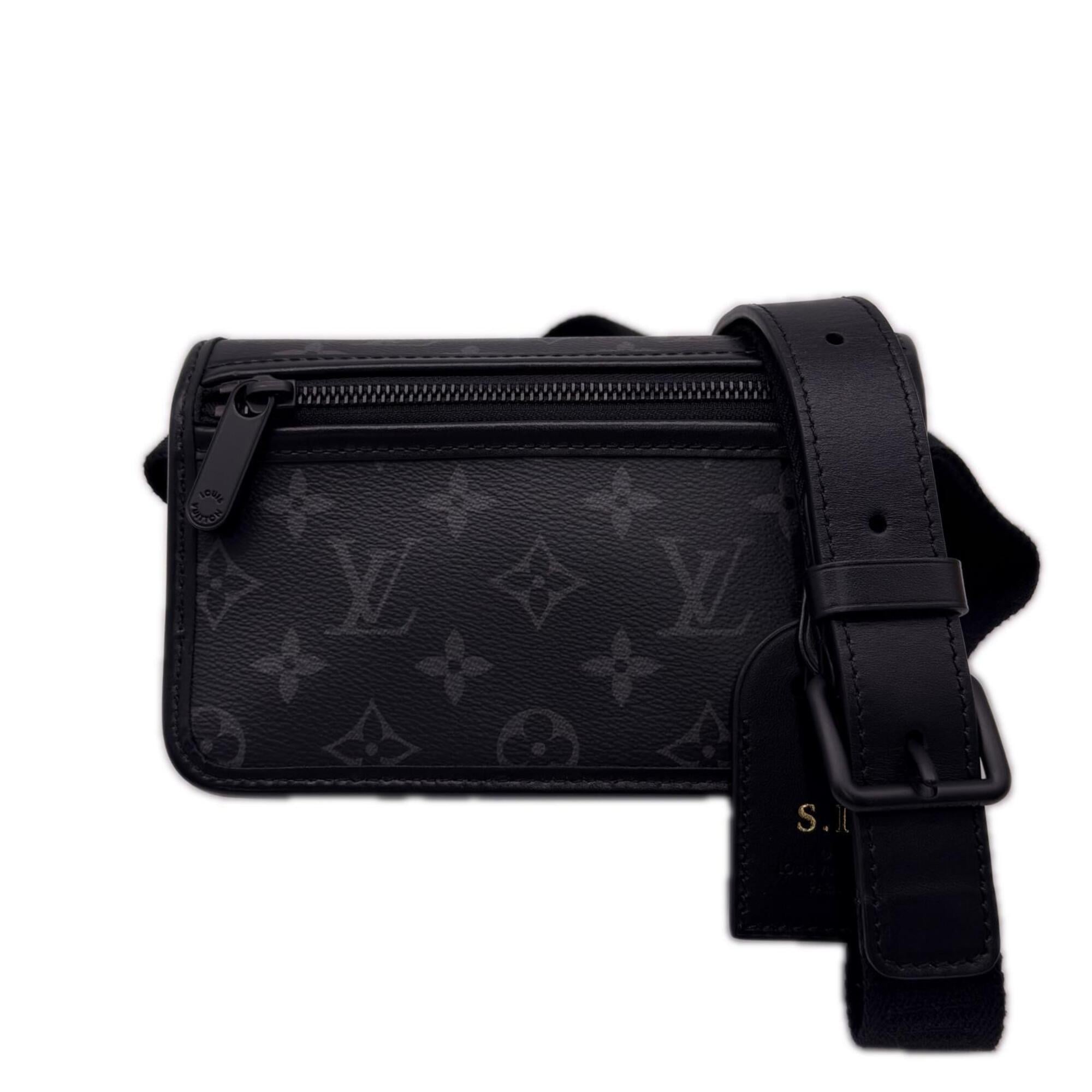 Louis Vuitton Monogram Eclipse Black Gray Coated Canvas Leather Shoulder Bag (Pre-Owned)