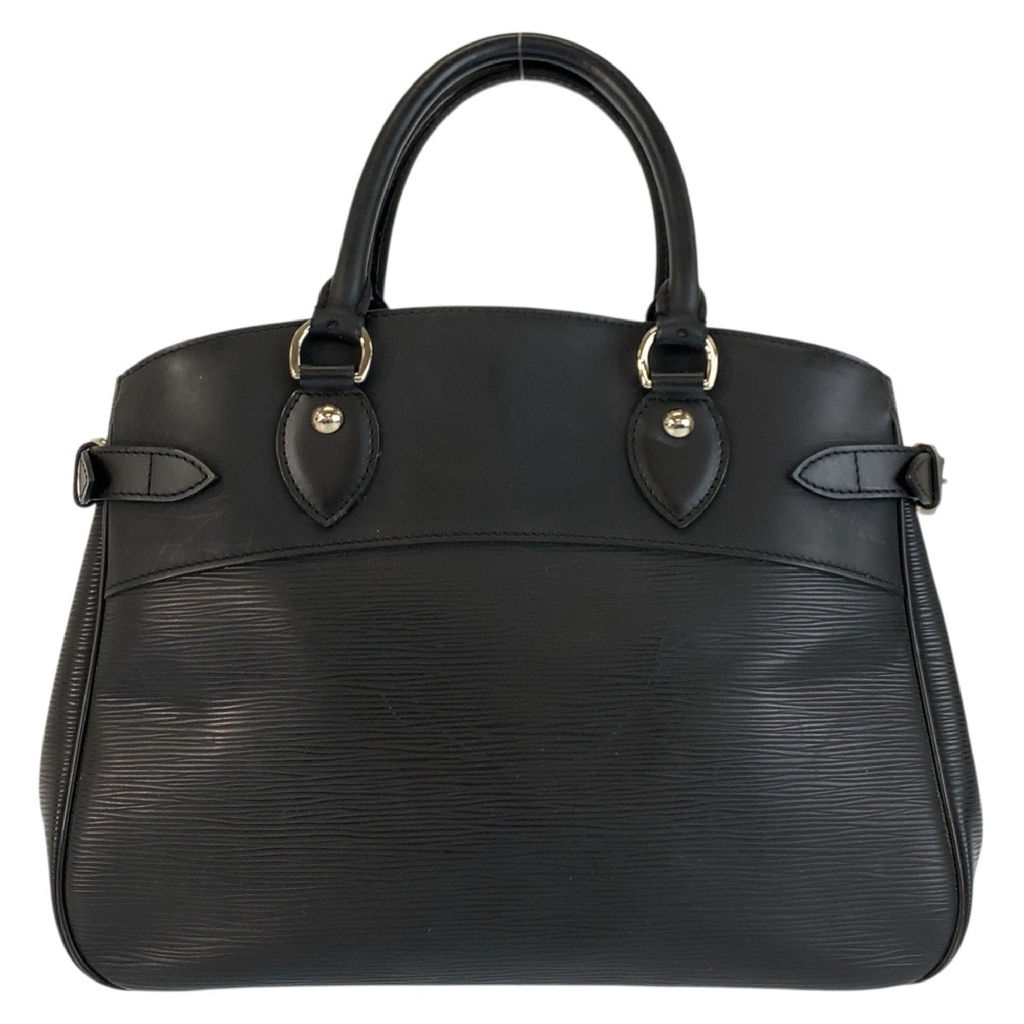 Louis Vuitton Black Noir Leather Handbag Tote Bag (Pre-Owned)