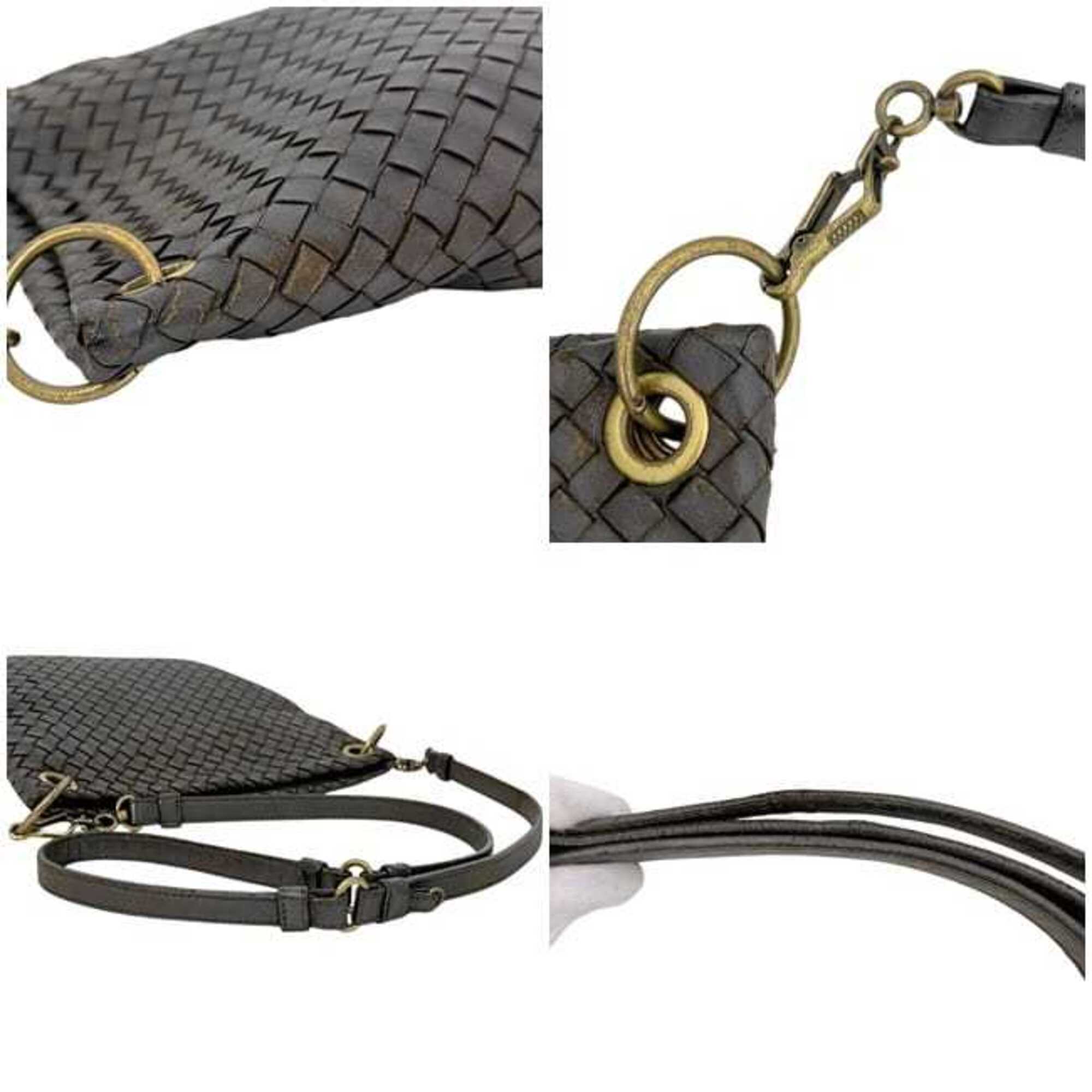 Bottega Veneta Intrecciato Brown Leather Shoulder Bag (Pre-Owned)