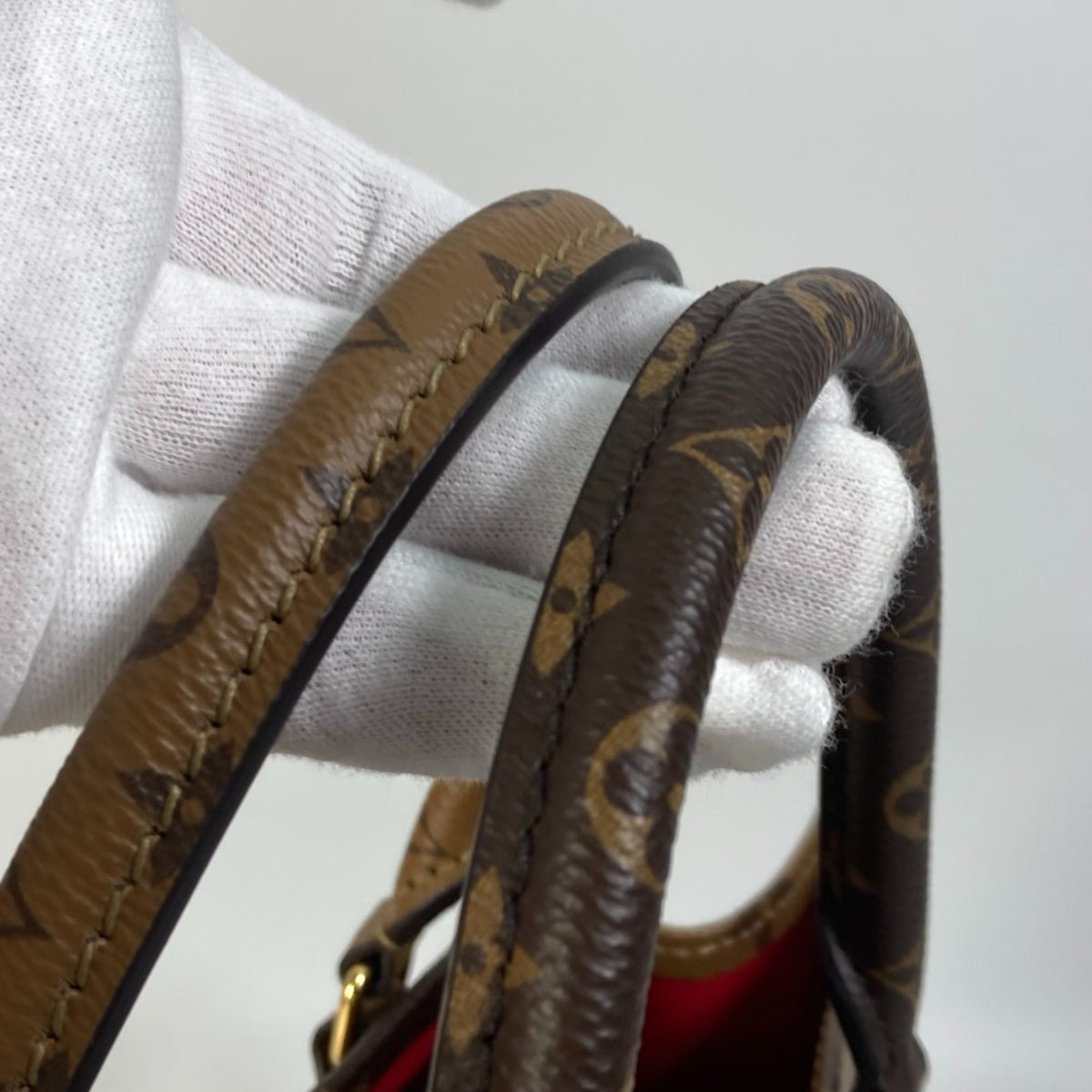 Louis Vuitton Beige Brown Monogram Shoulder Bag Tote Bag (Pre-Owned)