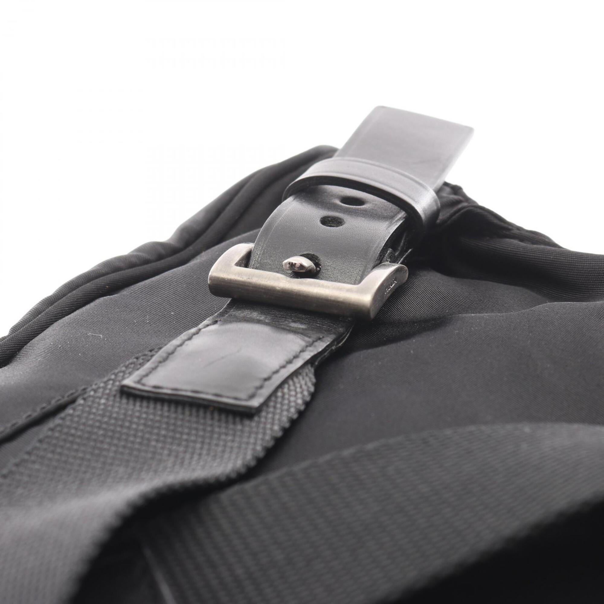 Prada Black Nylon Backpack Handbag (Pre-Owned)