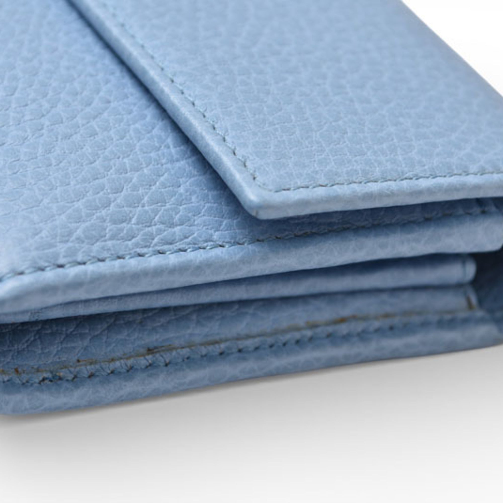 Gucci Blue Leather Long Wallet (Bi-Fold) (Pre-Owned)