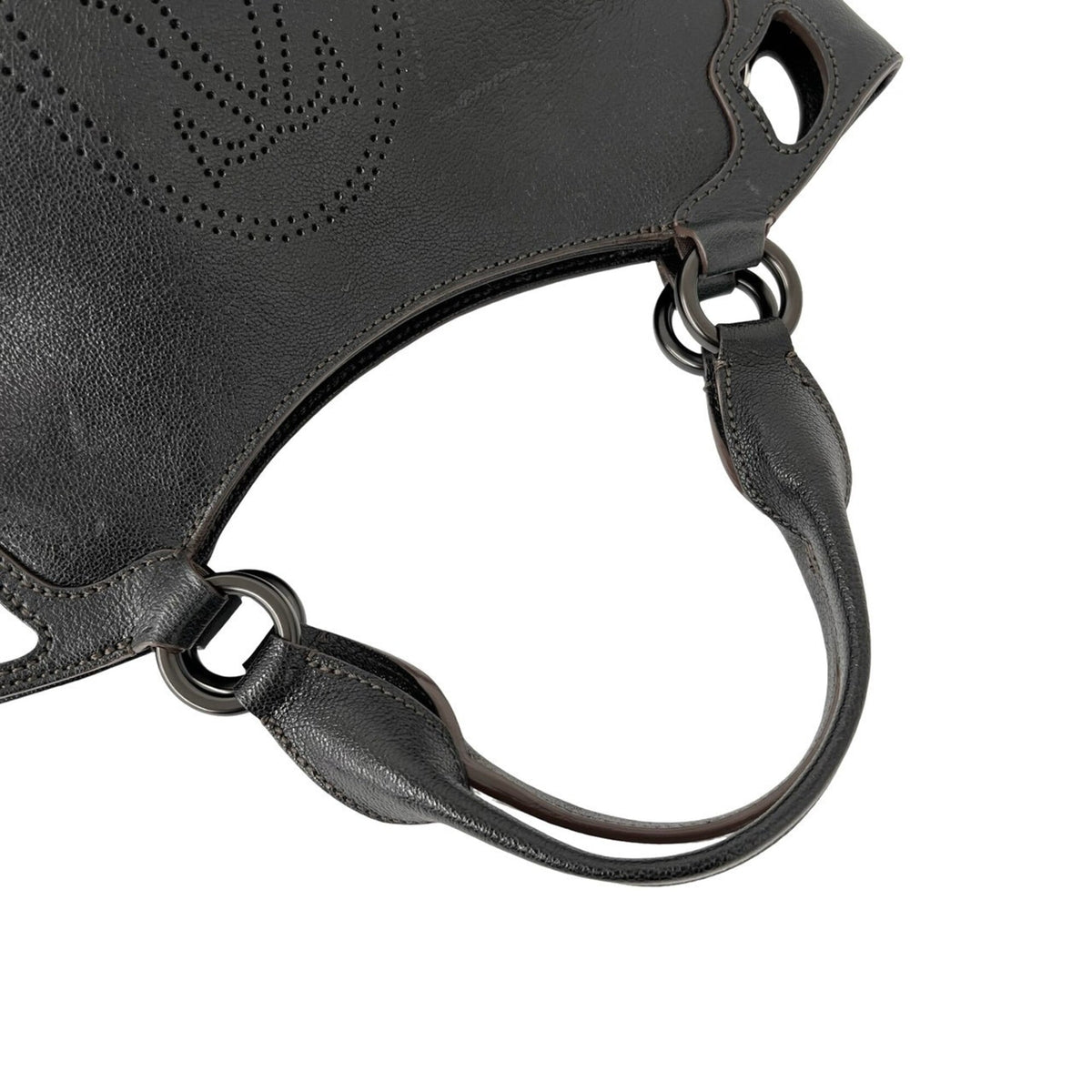 Cartier Black Leather Boston Bag Handbag Tote Bag (Pre-Owned)