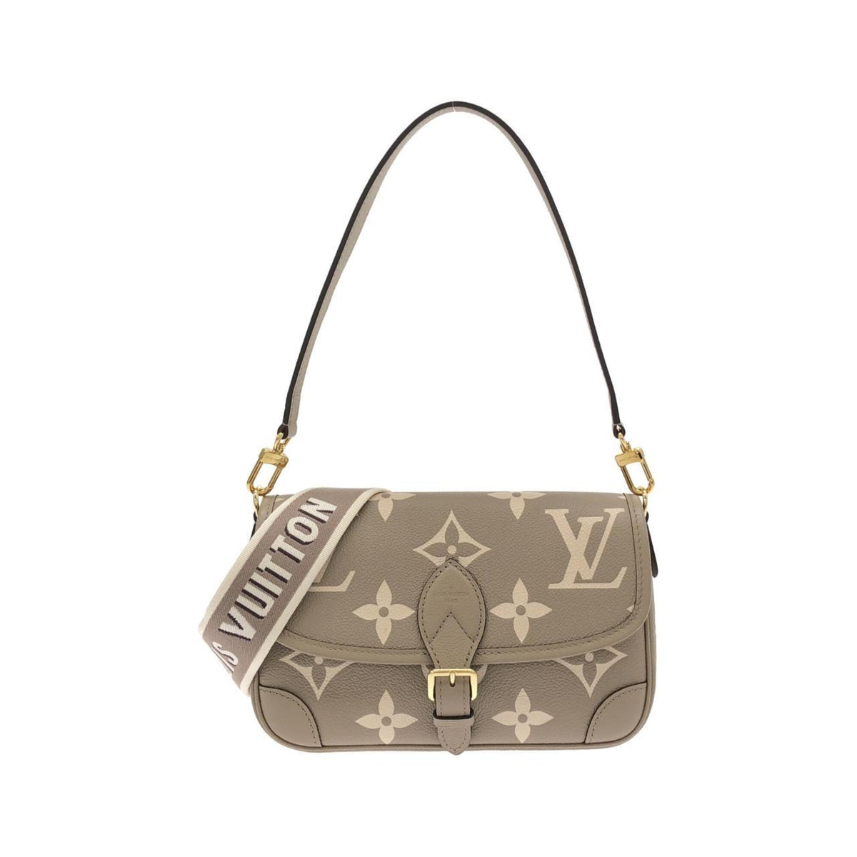 Louis Vuitton Cream Tourterelle Leather Shoulder Bag (Pre-Owned)