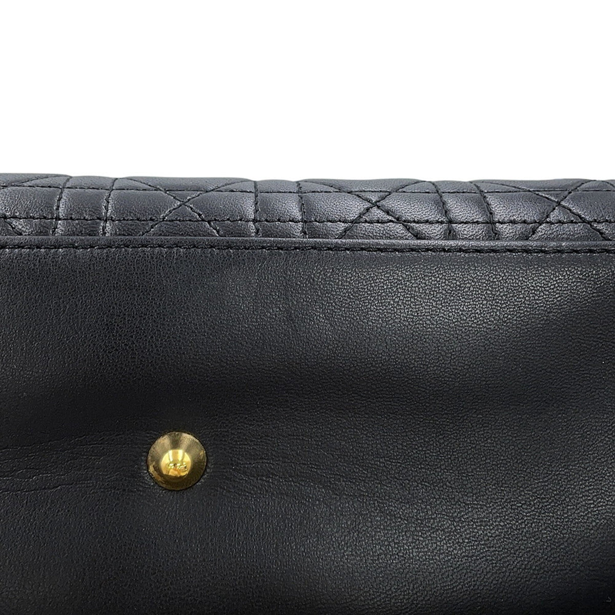Christian Dior Lady Dior Black Leather Handbag (Pre-Owned)