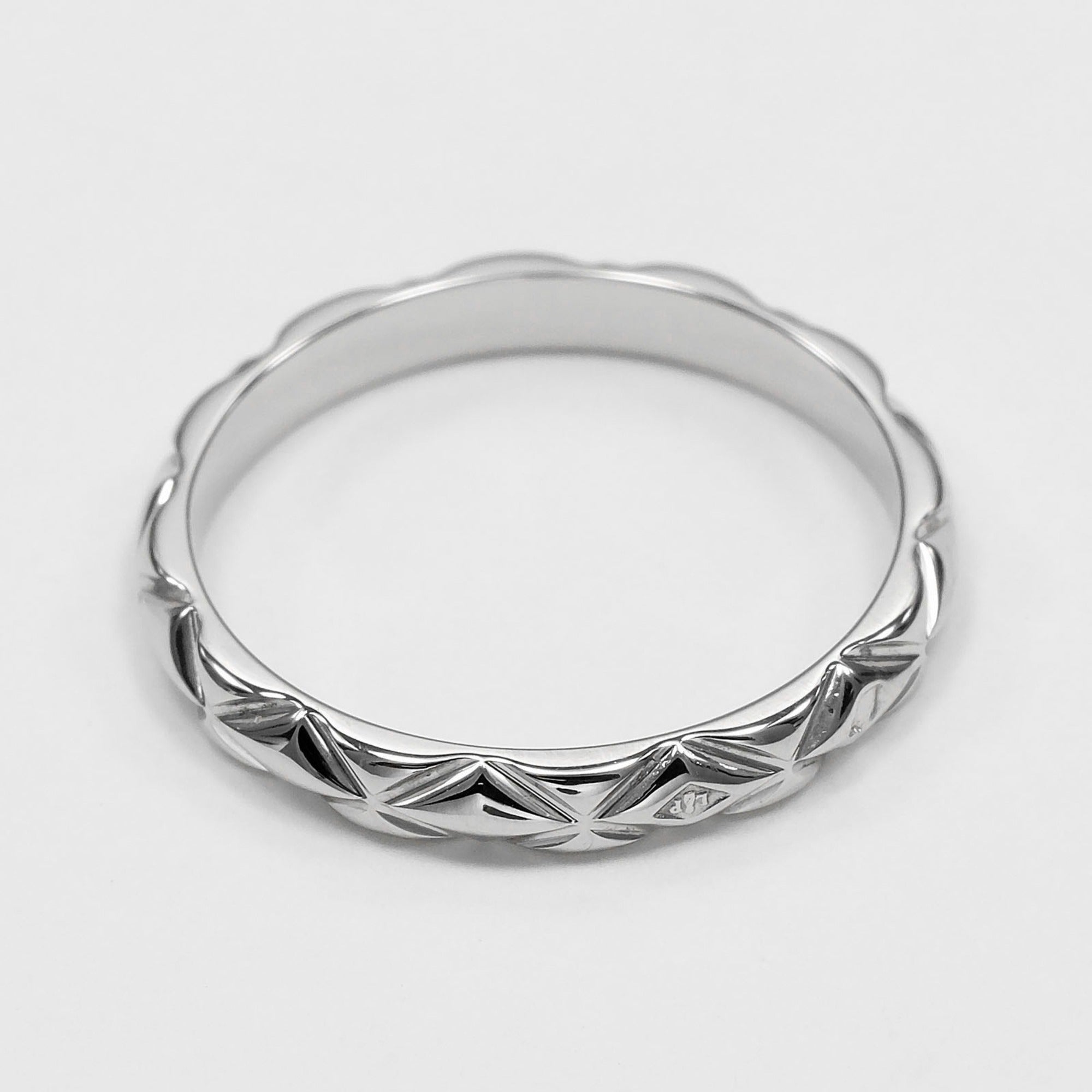 Chanel Platinum 950 Band Ring (Pre-Owned)