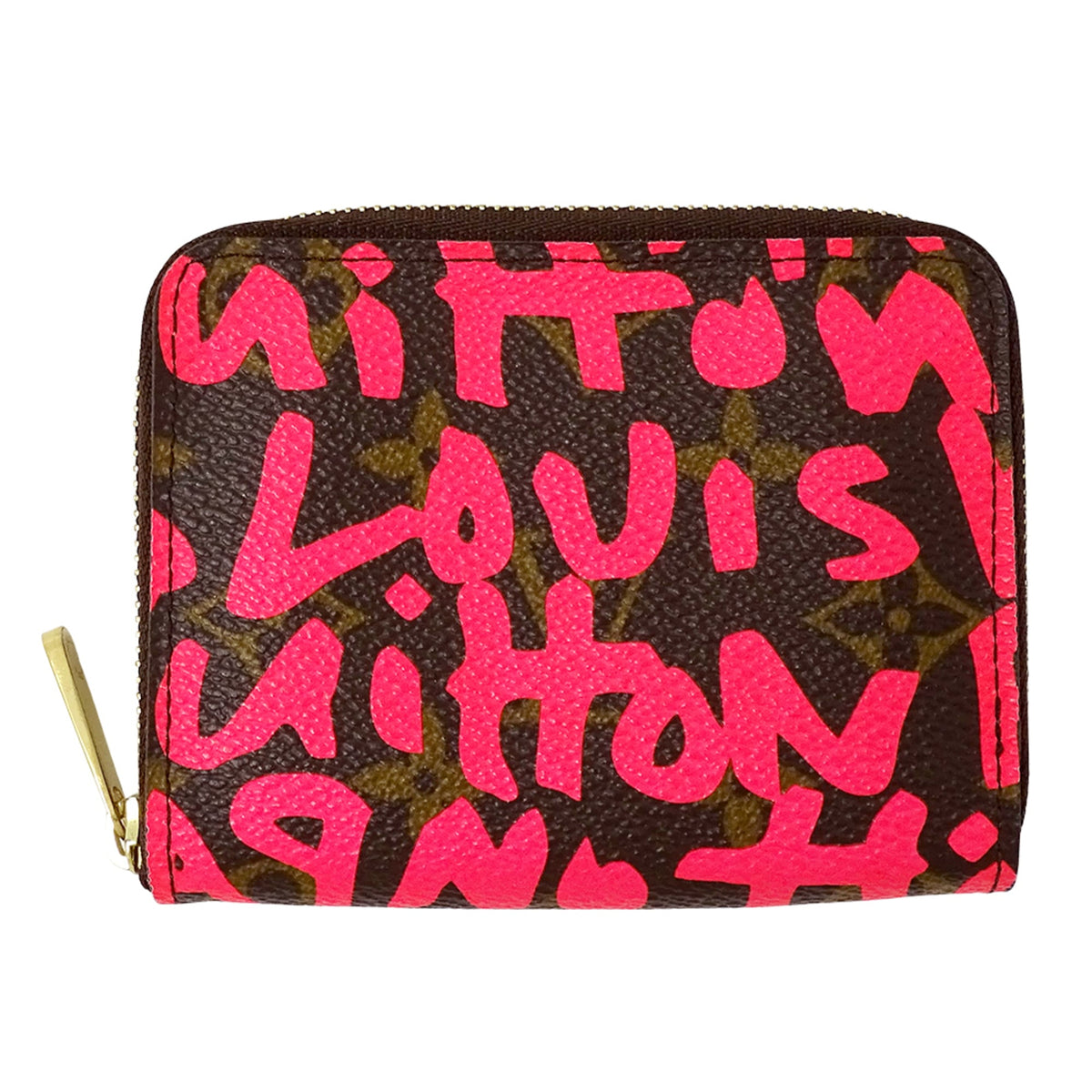 Louis Vuitton Monogram Graffiti Brown Fuchsia Galle Monogram Pink Monogram Graffiti Coin Purse/Coin Case (Pre-Owned)