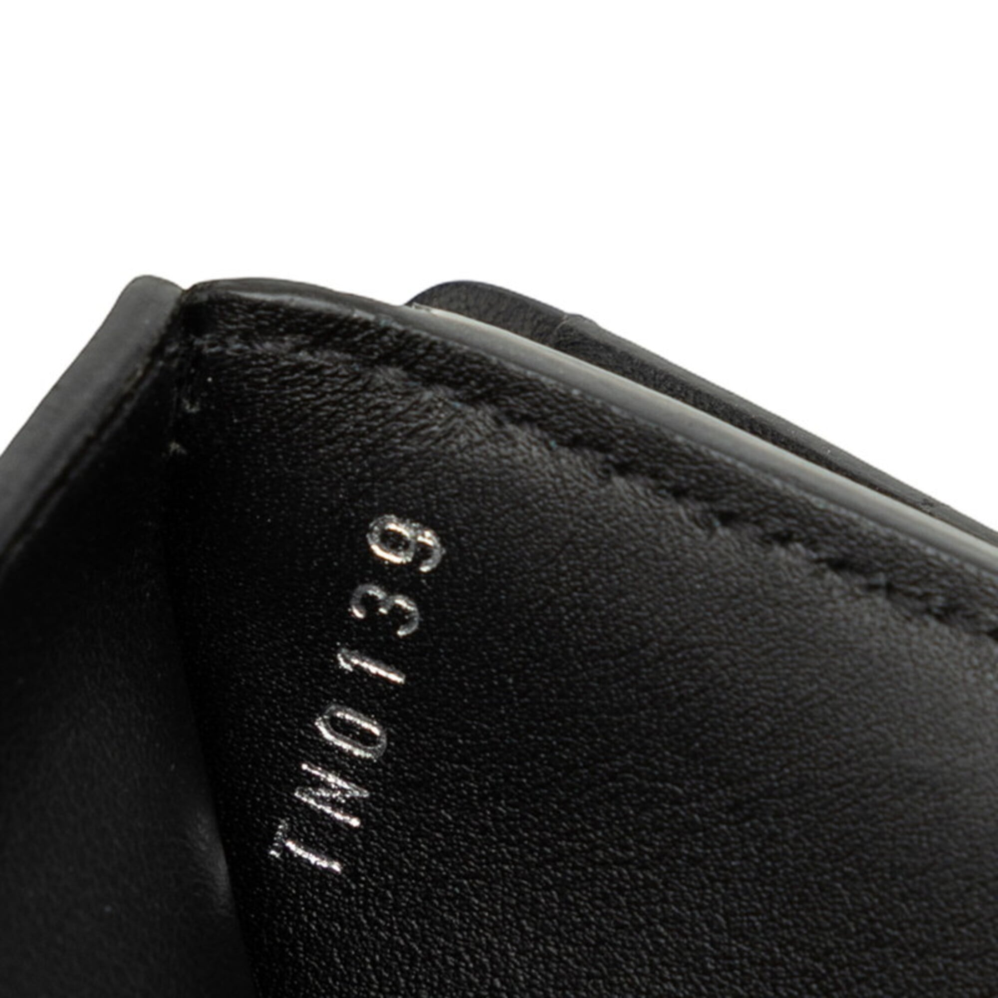 Louis Vuitton Black Noir Leather Wallet (Tri-Fold) (Pre-Owned)