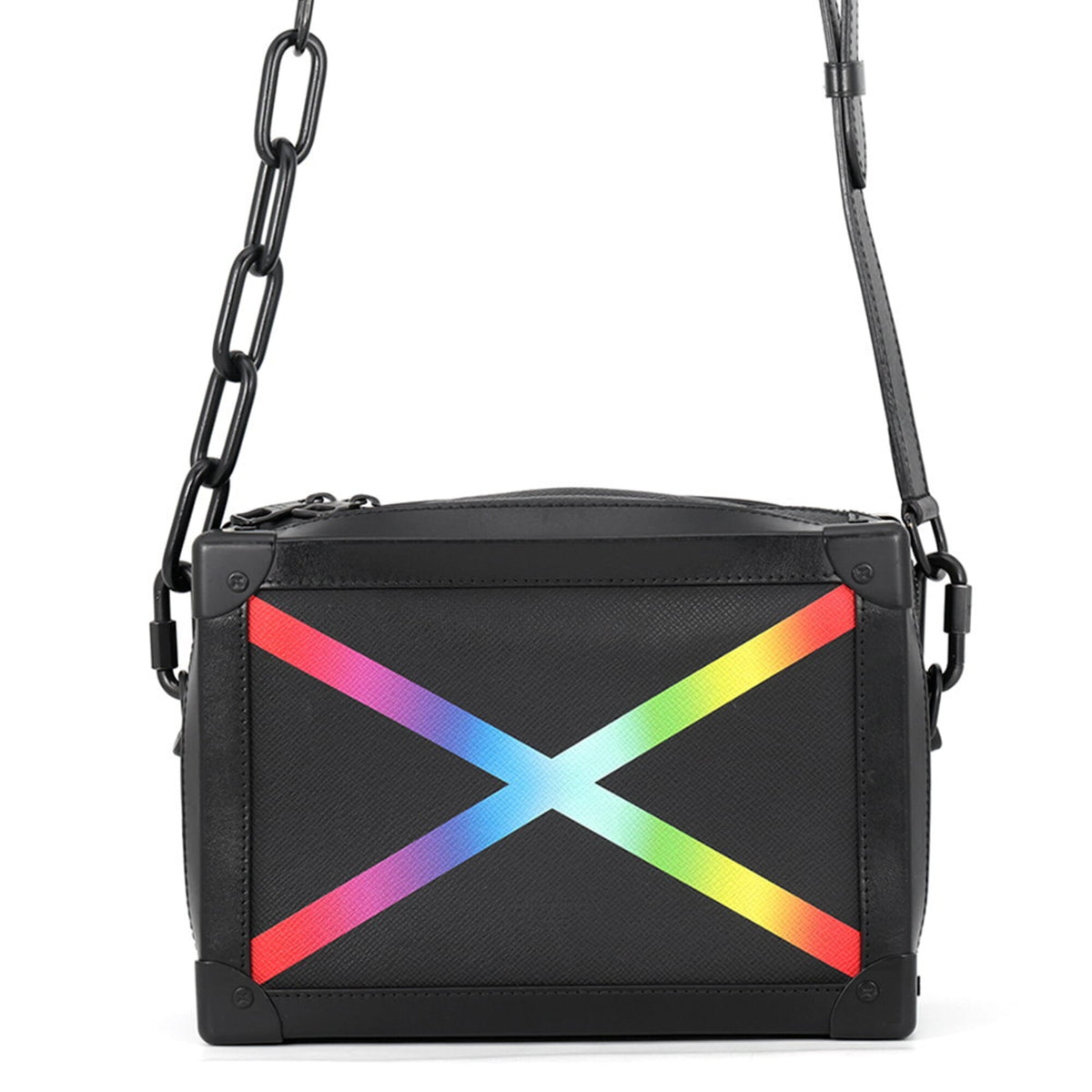 Louis Vuitton Black Noir Taiga Leather Handbag Shoulder Bag (Pre-Owned)