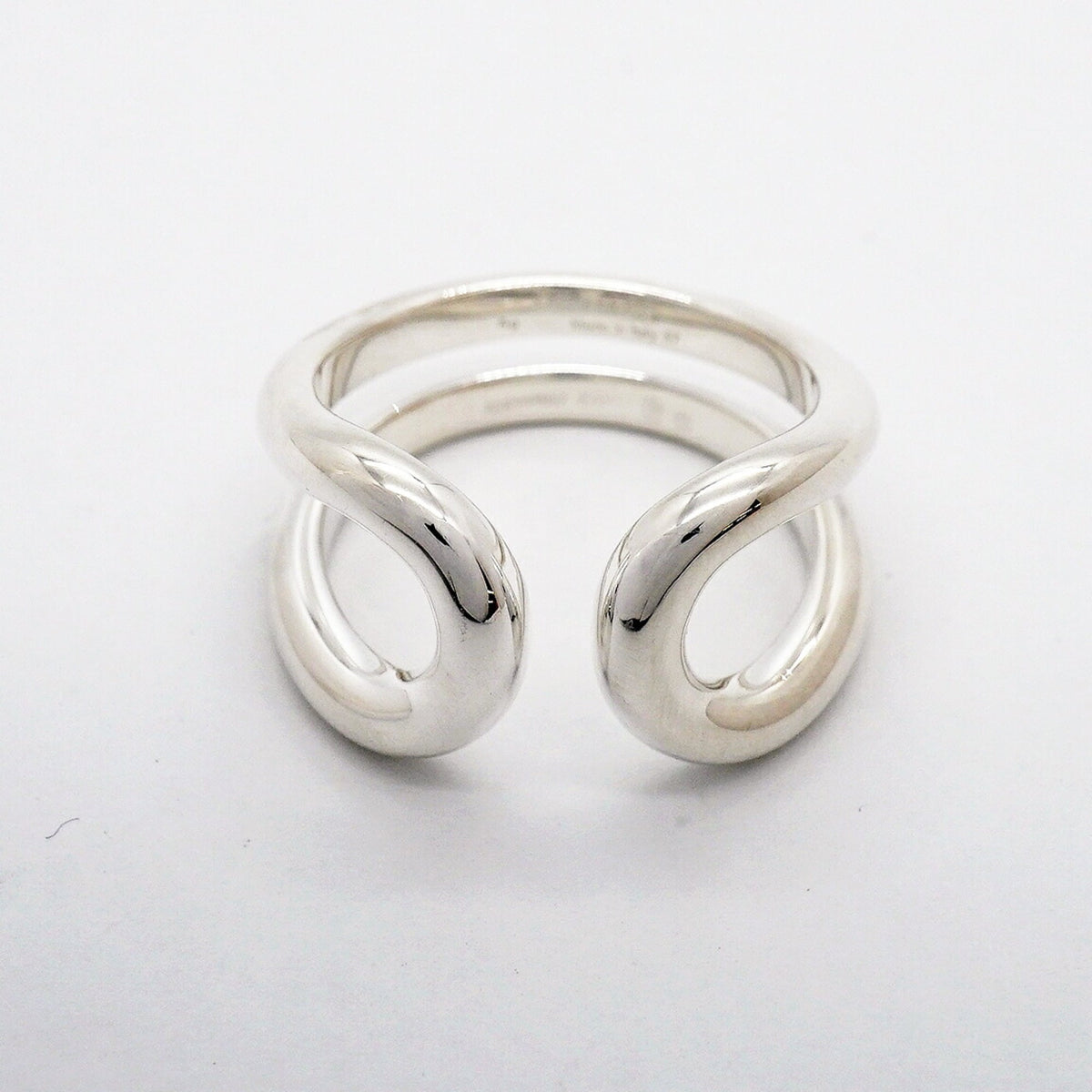 Hermes Silver 925 Band Ring (Pre-Owned)