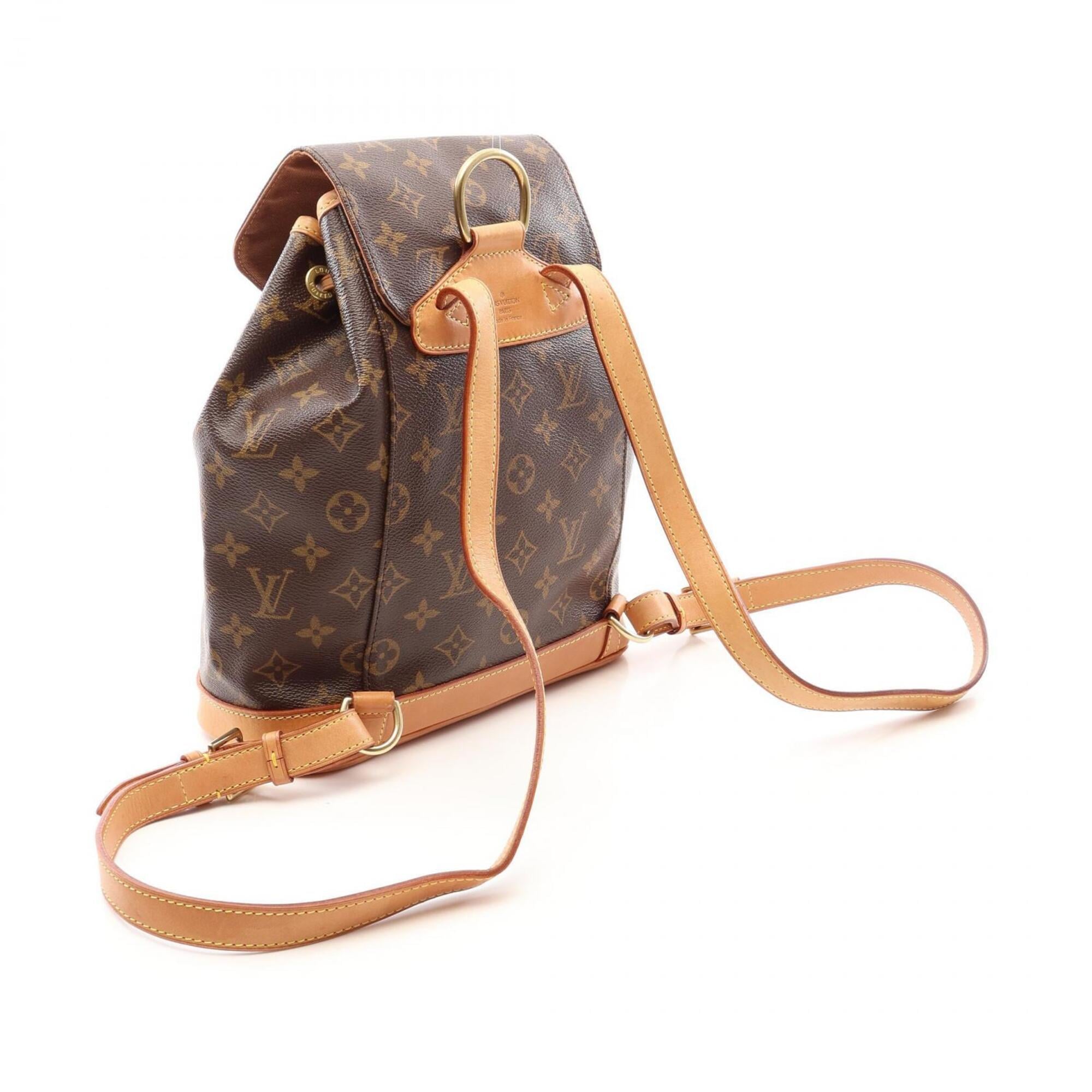 Louis Vuitton Brown Pvc Leather Backpack Handbag (Pre-Owned)