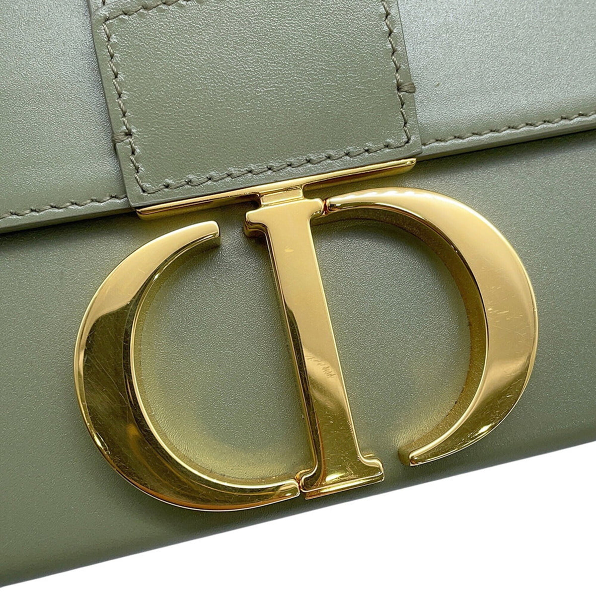 Christian Dior Green Leather Handbag Shoulder Bag (Pre-Owned)