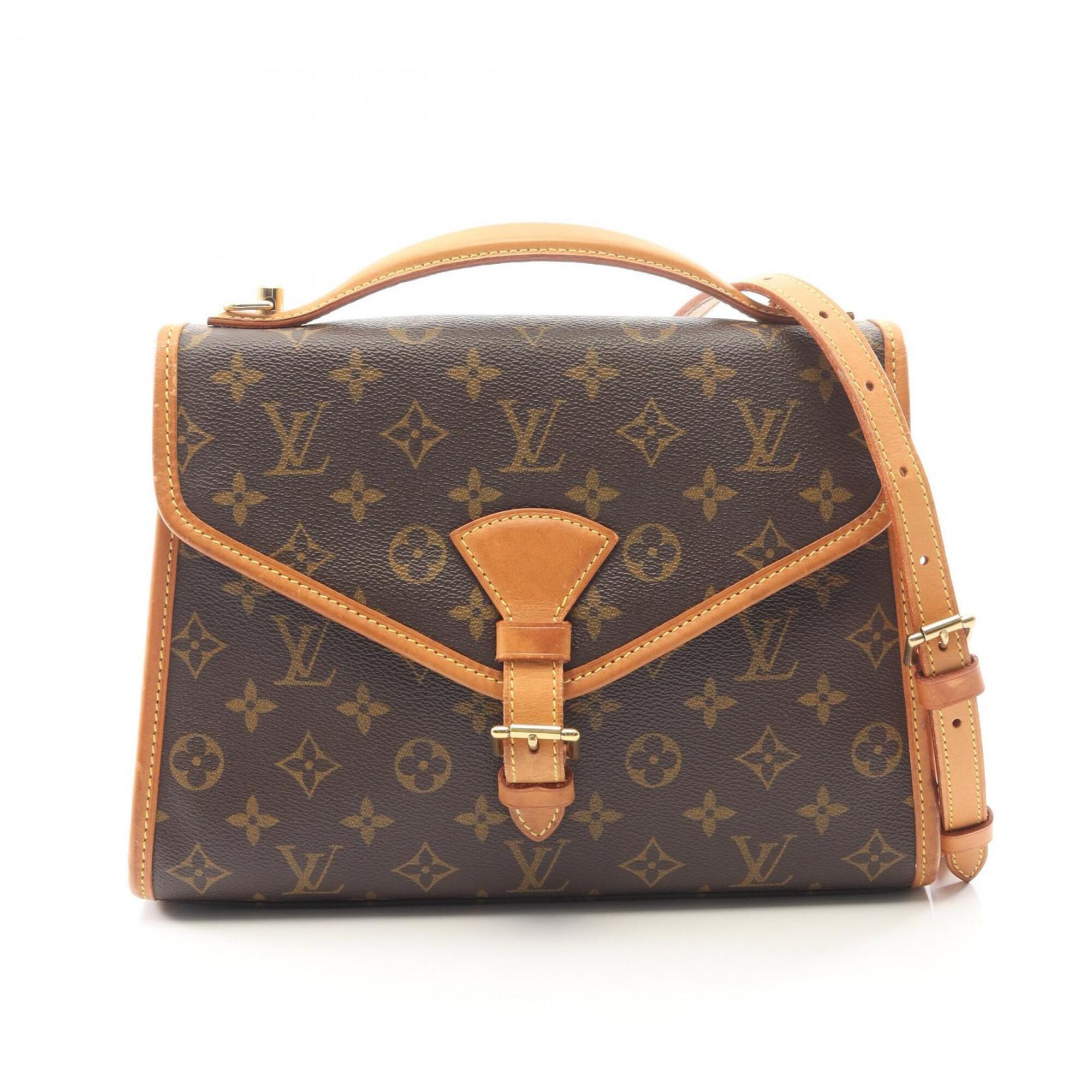 Louis Vuitton Monogram Brown Coated Canvas Leather Handbag (Pre-Owned)