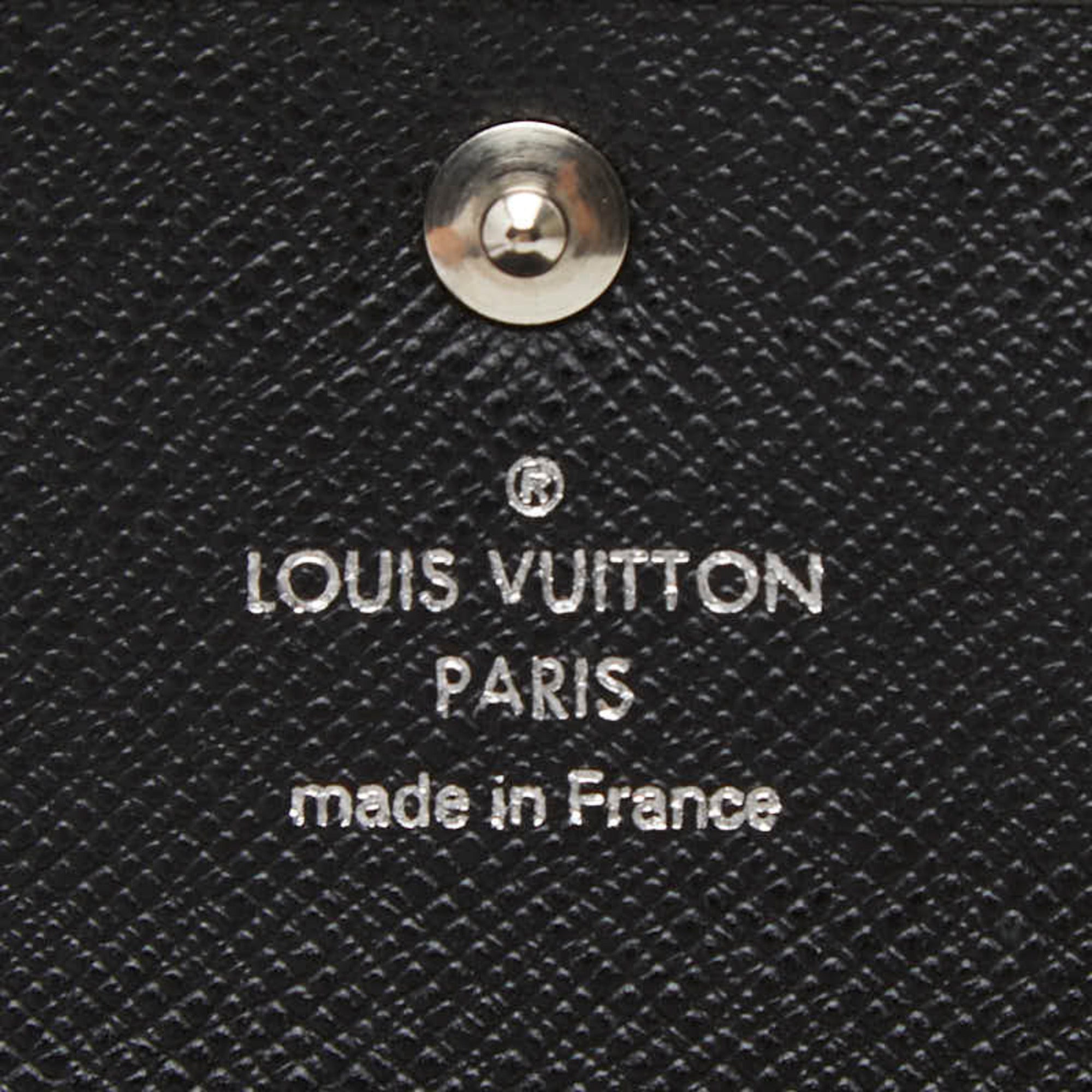Louis Vuitton Ardoise Black Leather Coin Purse/Coin Case (Pre-Owned)