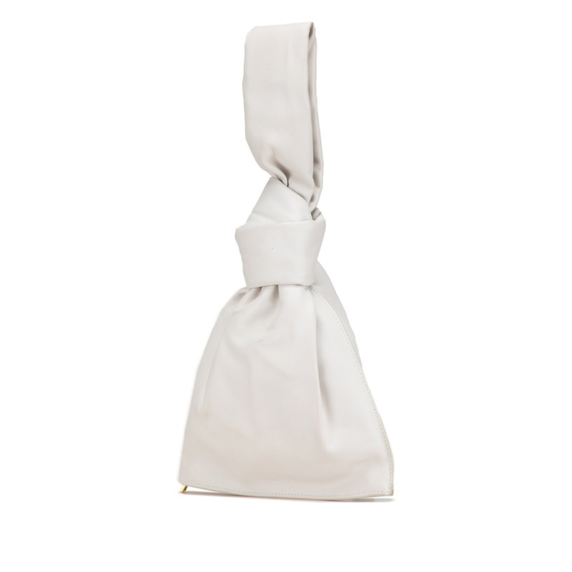 Bottega Veneta White Leather Handbag (Pre-Owned)