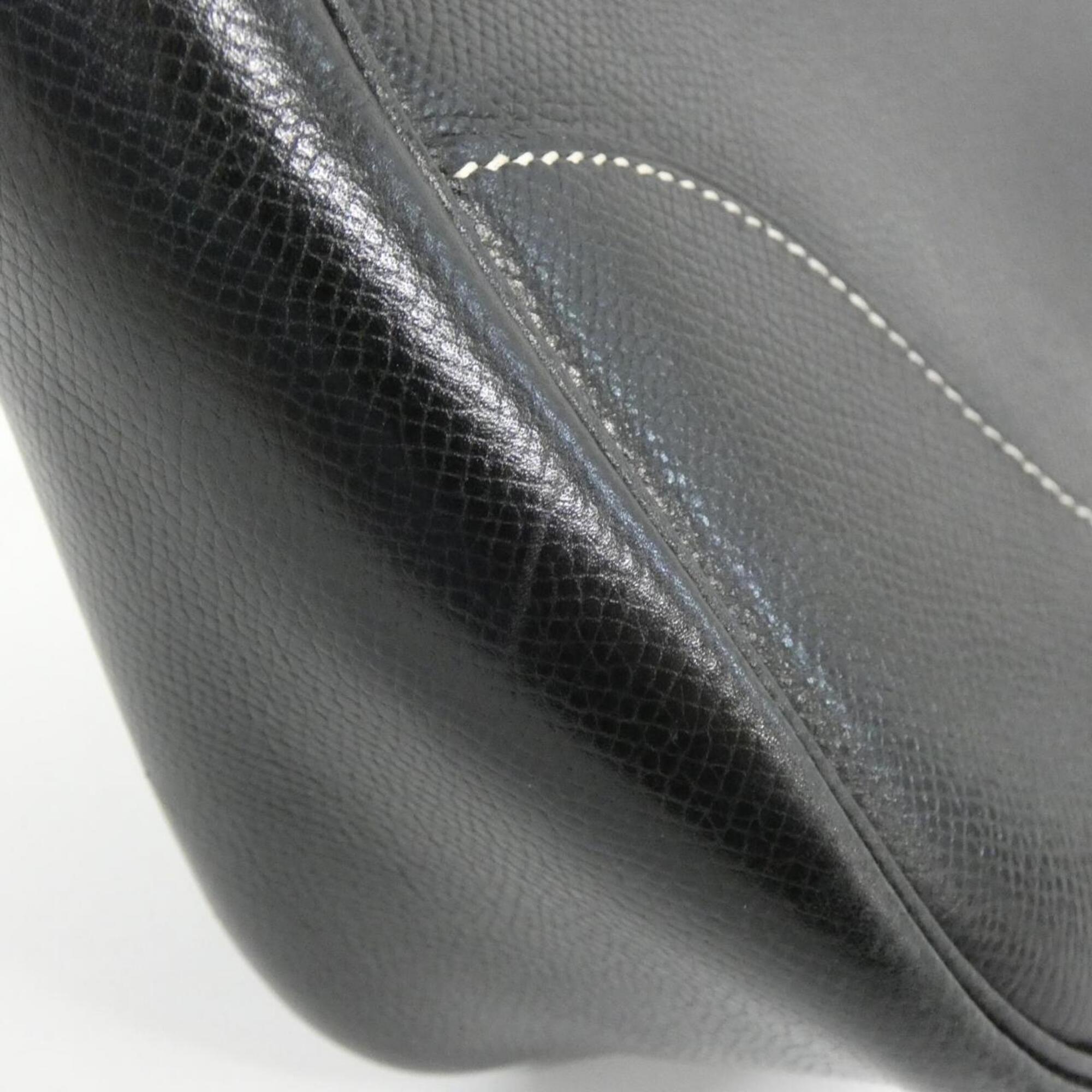 Hermes Black Lisse Leather Shoulder Bag (Pre-Owned)