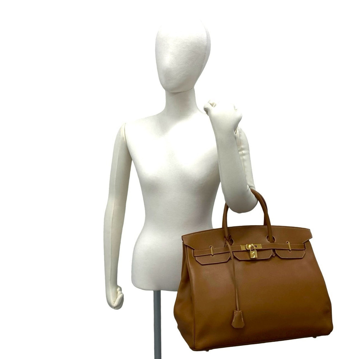 Hermes Gold Courchevel Leather Boston Bag Handbag Tote Bag (Pre-Owned)