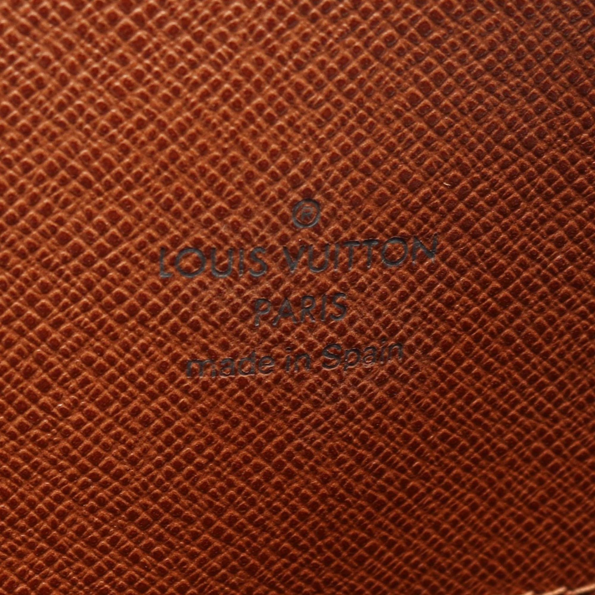 Louis Vuitton Brown Monogram Coated Canvas Leather Handbag Shoulder Bag (Pre-Owned)