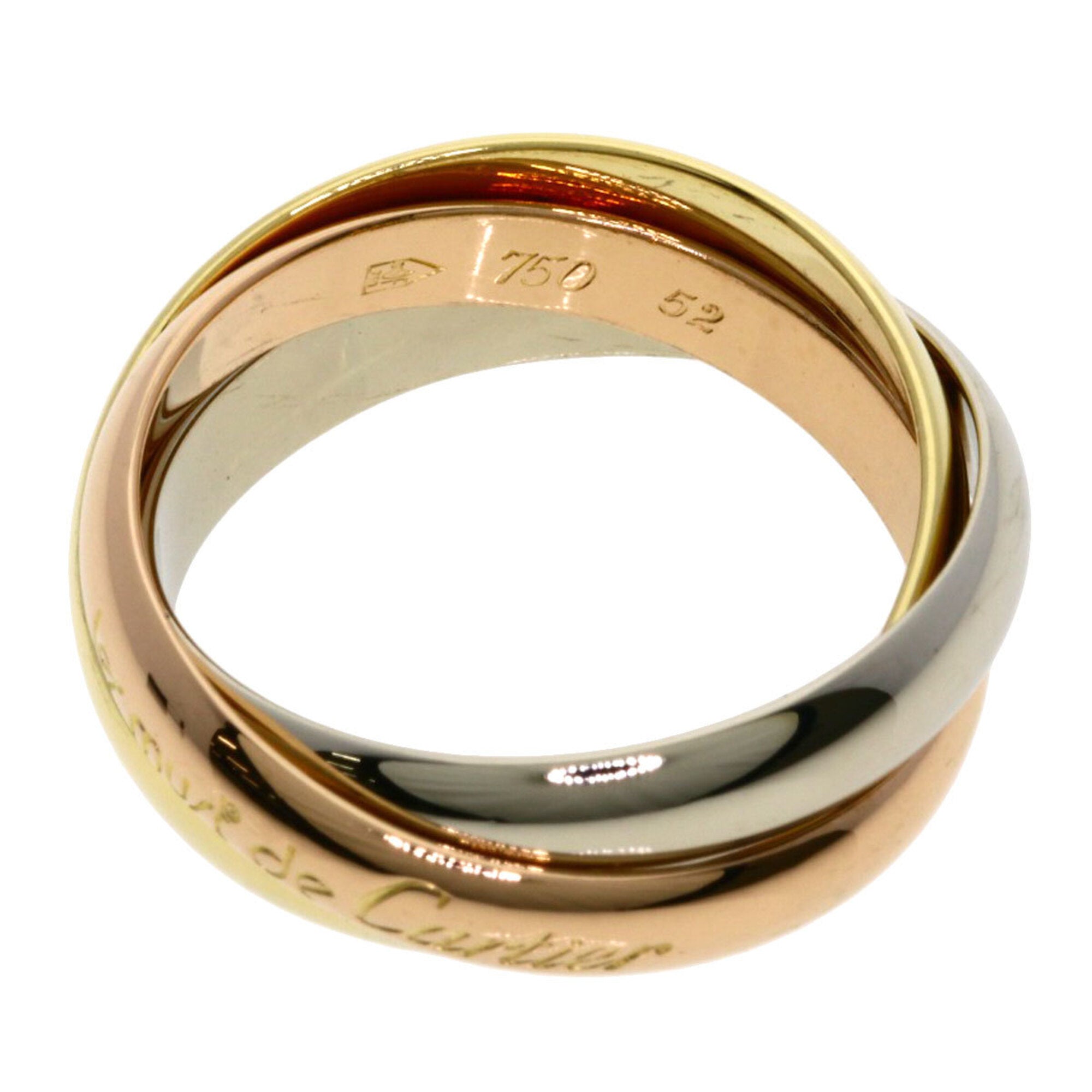 Cartier Trinity Yellow Gold (18K) Pink Gold (18K) White Gold (18K) Band Ring (Pre-Owned)