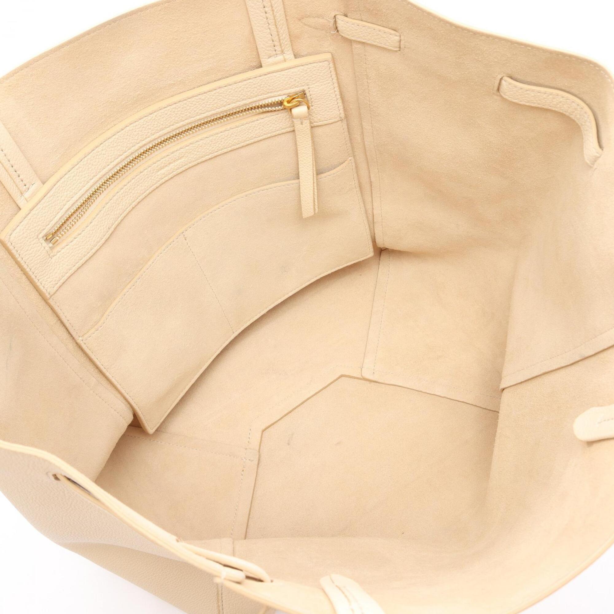 Celine Ivory Leather Handbag Tote Bag (Pre-Owned)