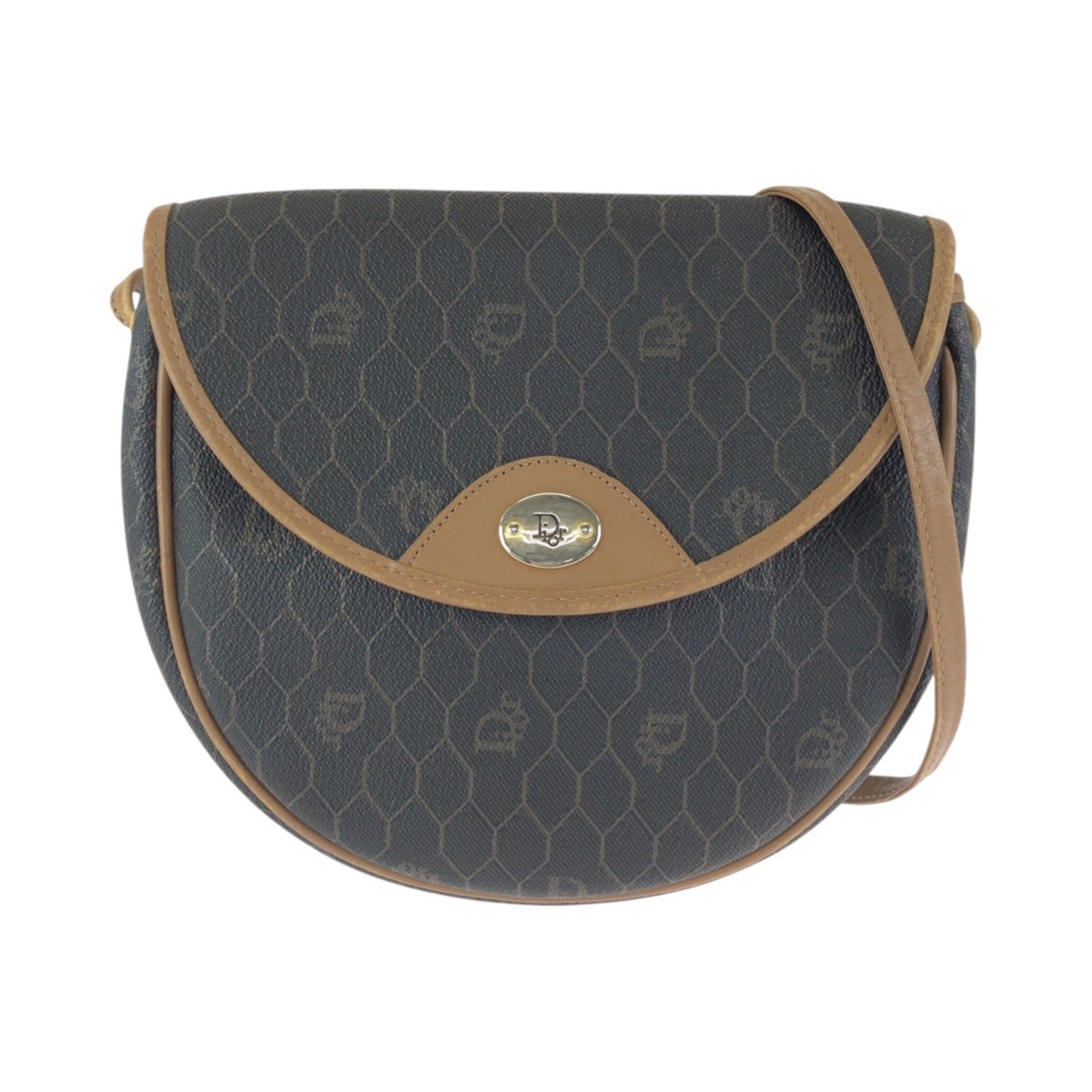 Christian Dior Beige Brown Pvc Pochette Shoulder Bag (Pre-Owned)