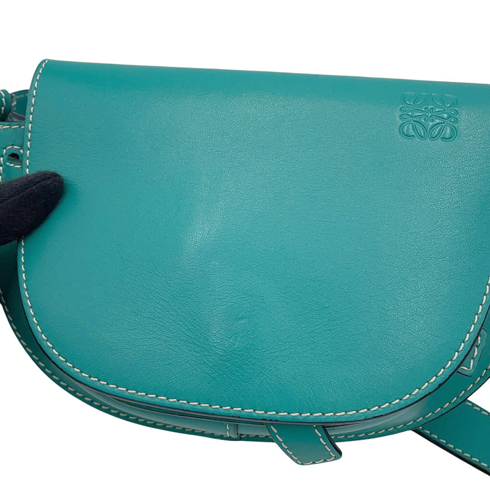 Loewe Green Leather Handbag Sling Bag (Pre-Owned)