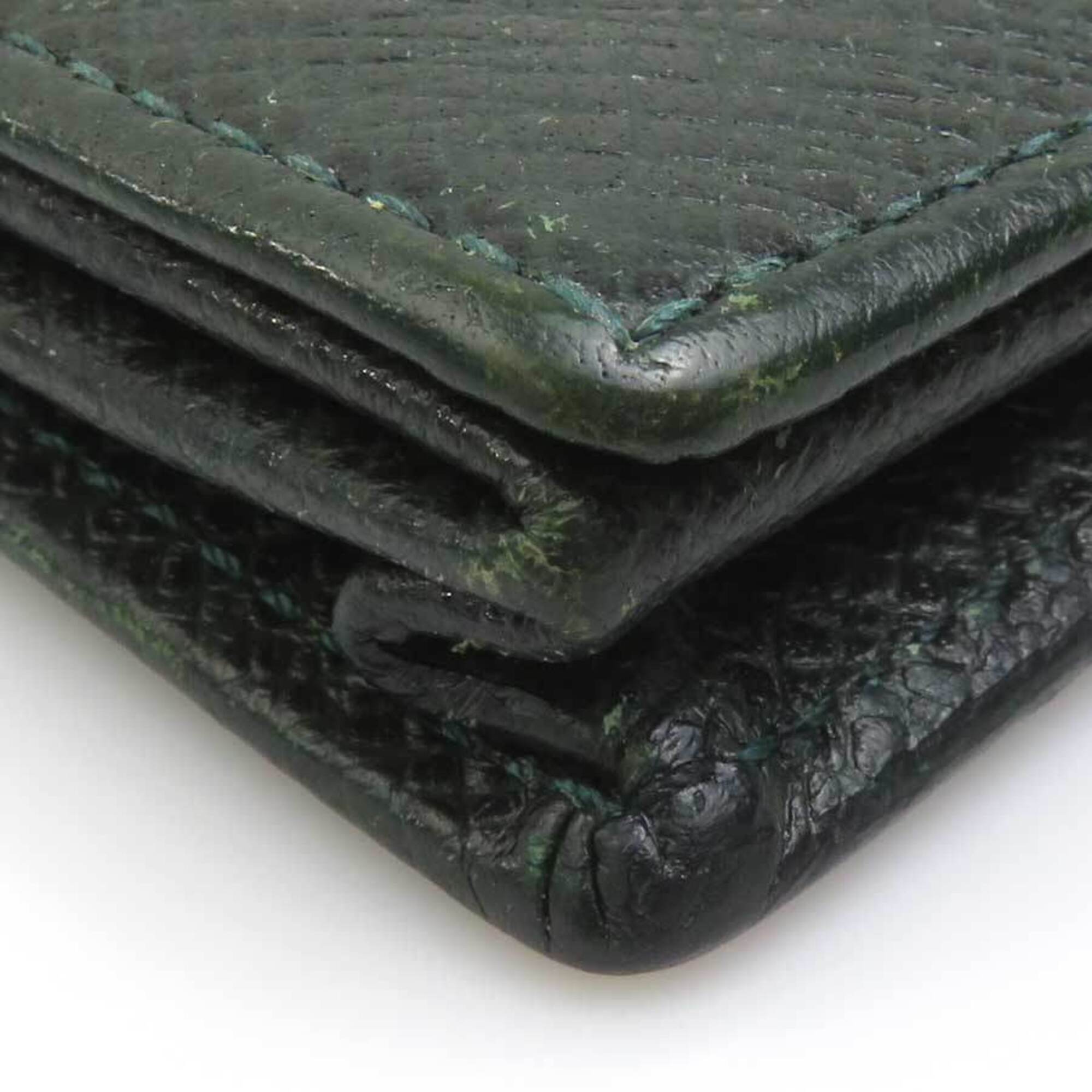 Louis Vuitton Dark Green Taiga Leather Coin Purse/Coin Case (Pre-Owned)