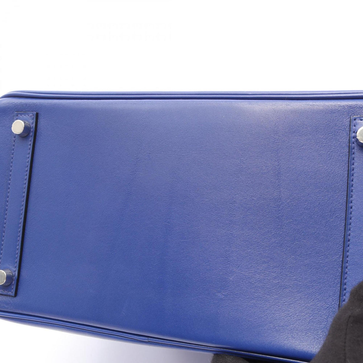 Hermes Blue Leather Tadelakt Leather Handbag (Pre-Owned)