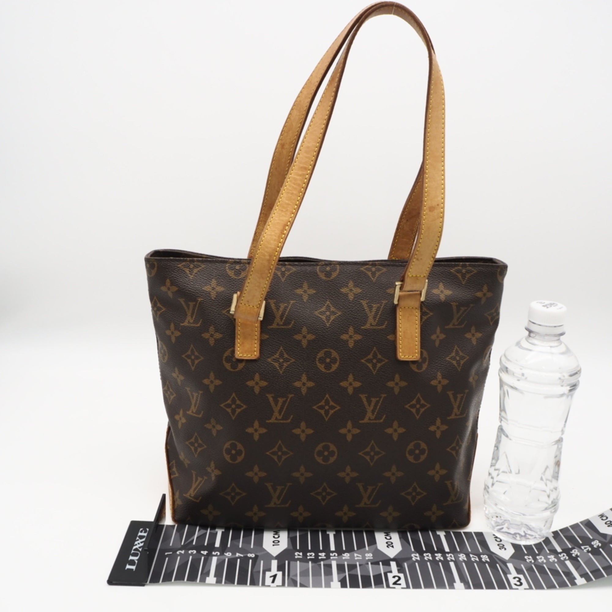 Louis Vuitton Monogram Beige Brown Coated Canvas Leather Handbag (Pre-Owned)