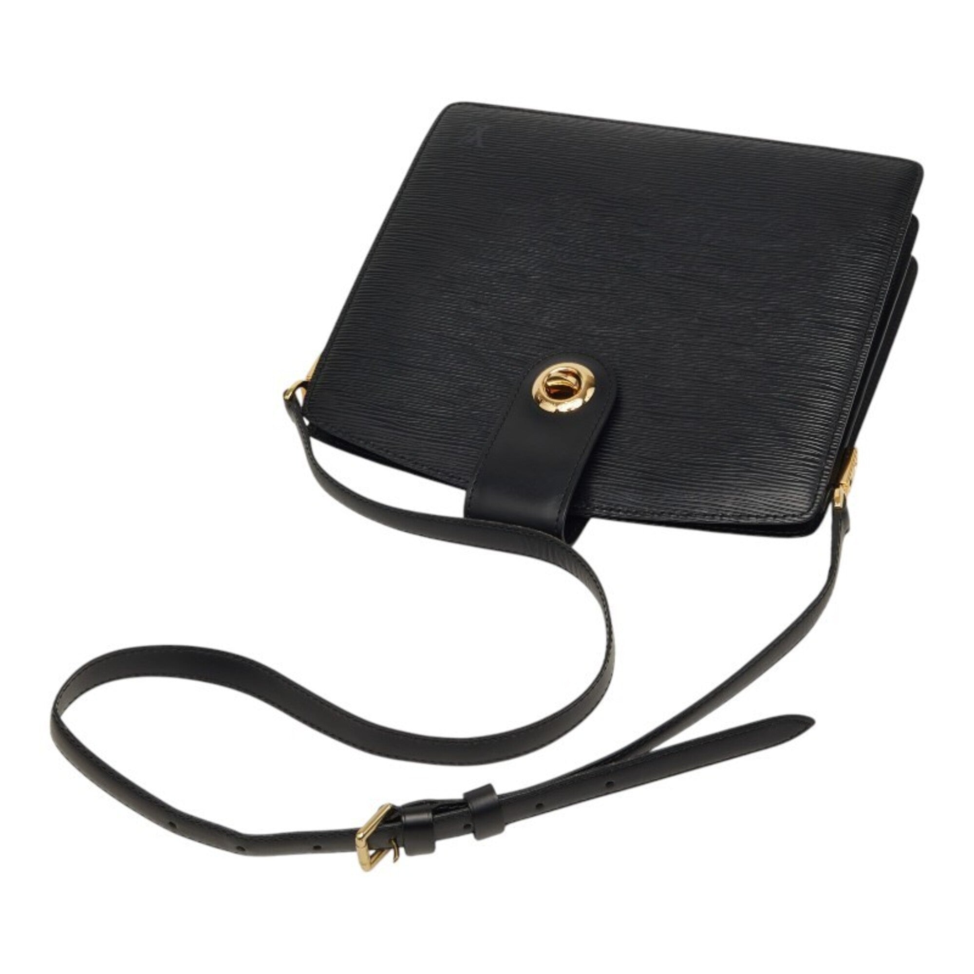 Louis Vuitton Black Noir Leather Shoulder Bag (Pre-Owned)