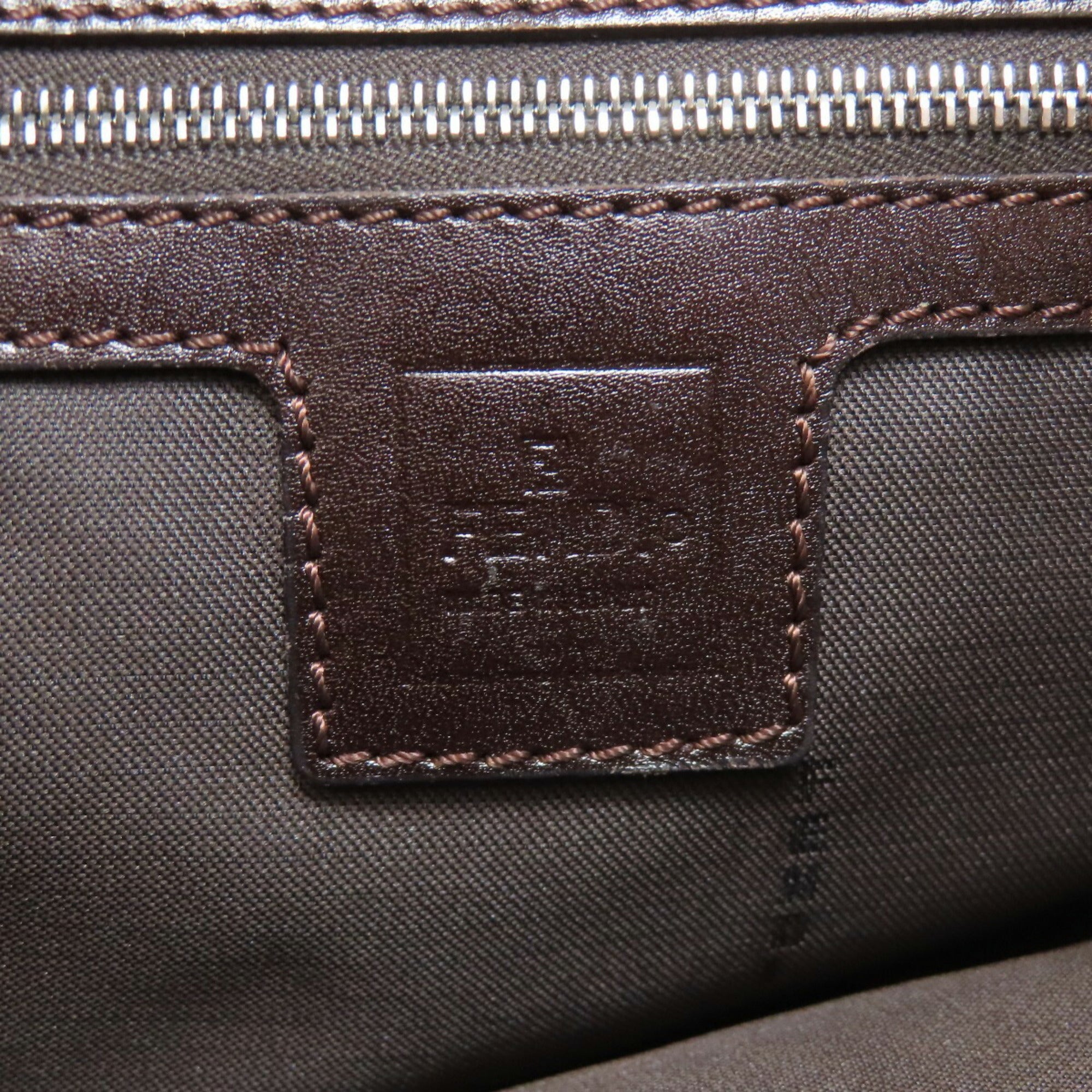 Fendi Brown Canvas Handbag (Pre-Owned)