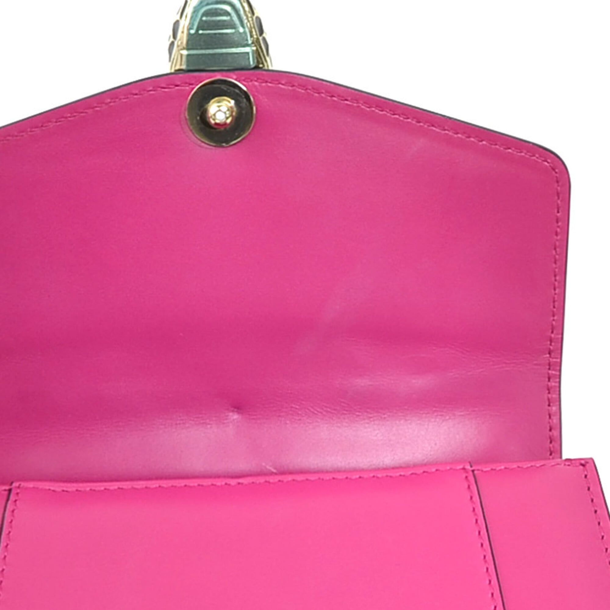 Bvlgari Pink Leather Handbag Shoulder Bag (Pre-Owned)