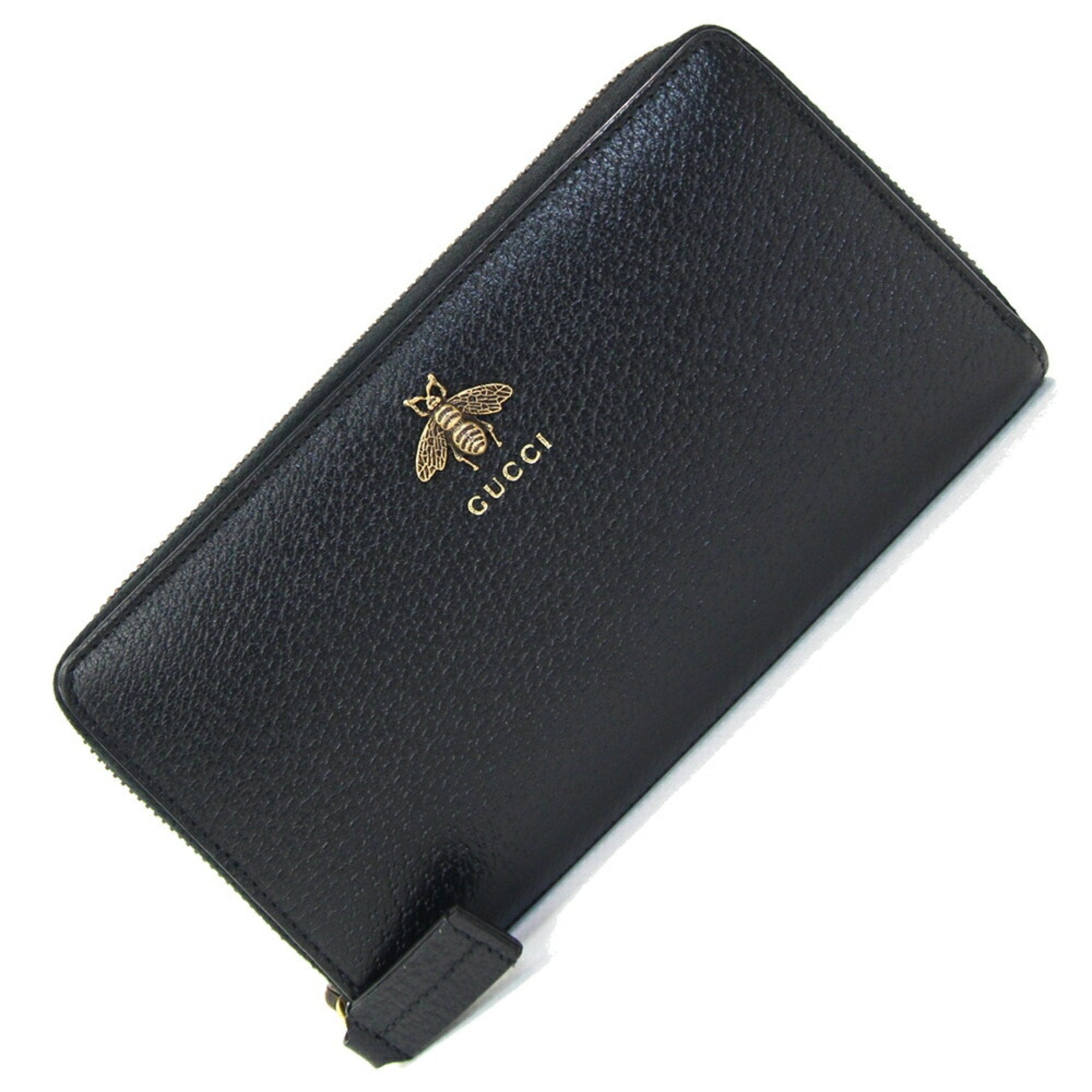 Gucci Black Leather Long Wallet (Bi-Fold) (Pre-Owned)