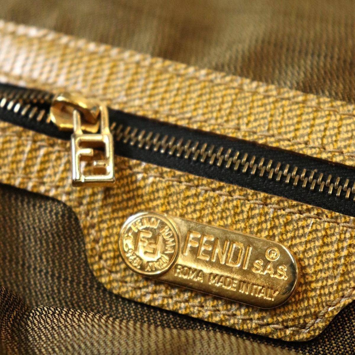 Fendi Brown Canvas Backpack (Pre-Owned)