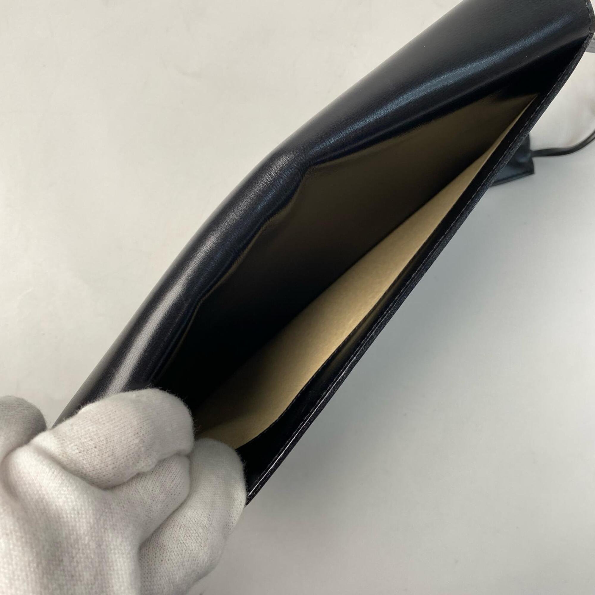 Celine Black Leather Clutch Bag (Pre-Owned)