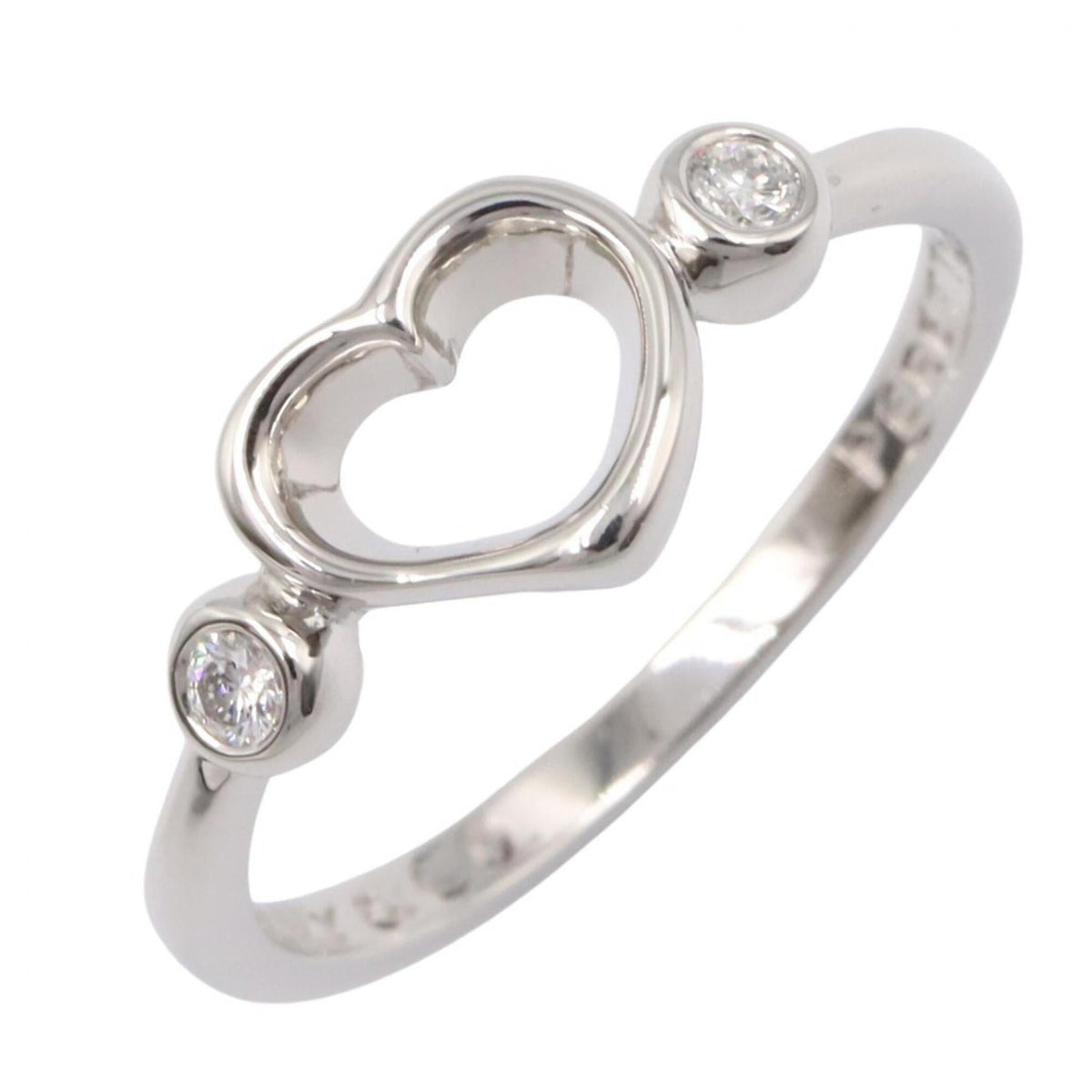 Tiffany Silver Clear Platinum 950 Band Ring (Pre-Owned)