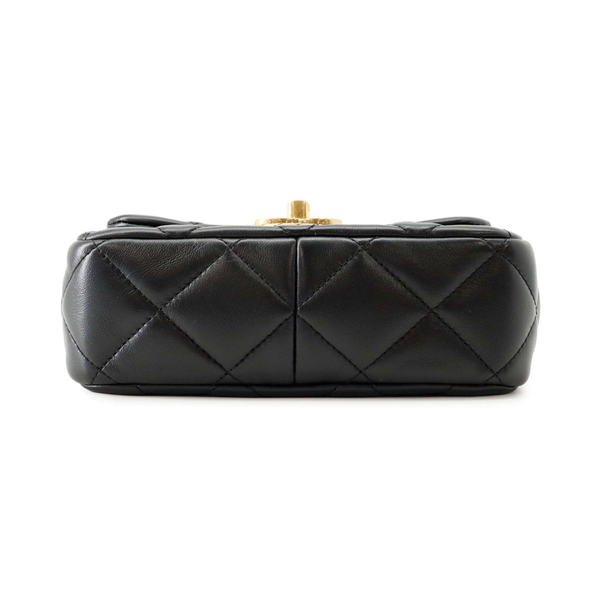 Chanel Black Handbag Shoulder Bag (Pre-Owned)